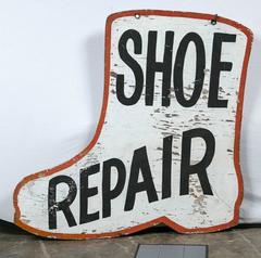 Vintage Shoe Repair Shop Sign
