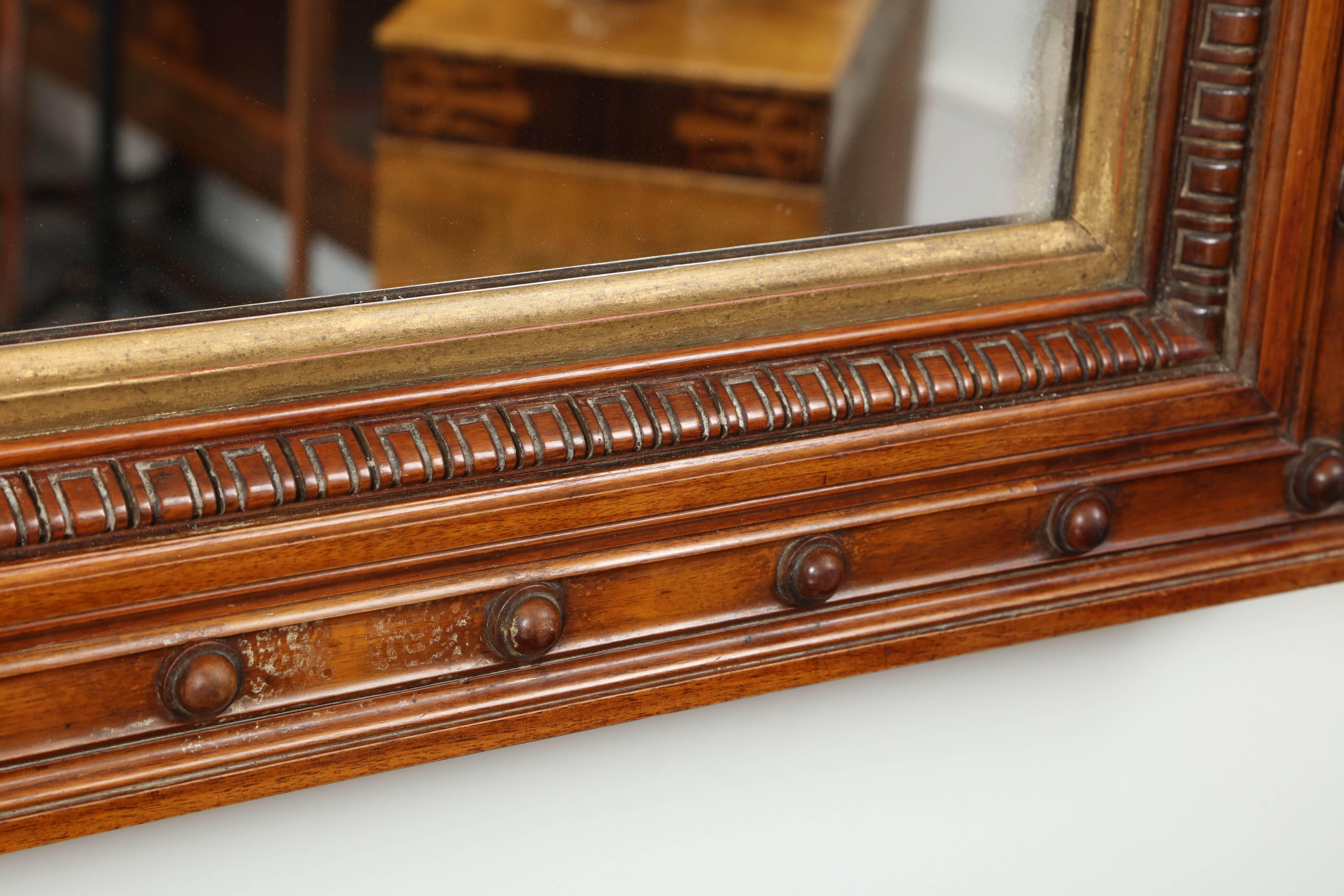 Large Danish Walnut and Parcel-Gilt Mirror 5