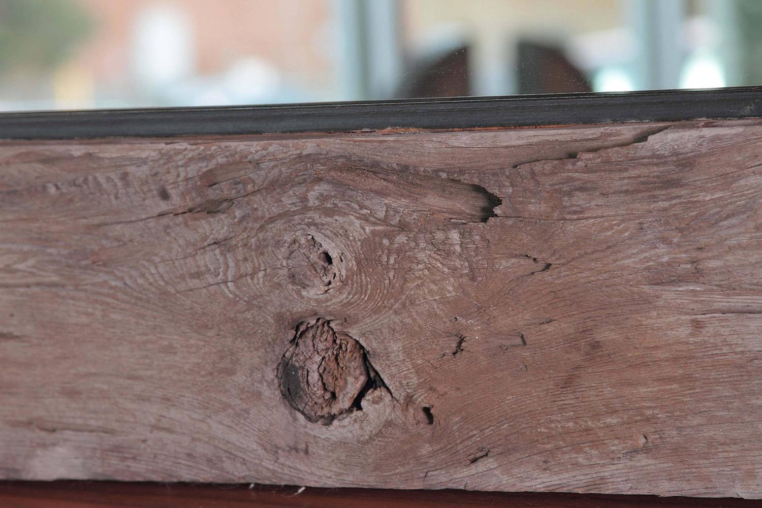 Organic Cypress Wood Wall Mirror For Sale at 1stdibs