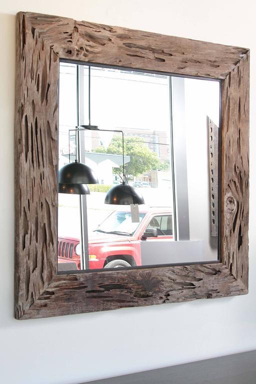 Organic Cypress Decorative Wall Mirror at 1stDibs