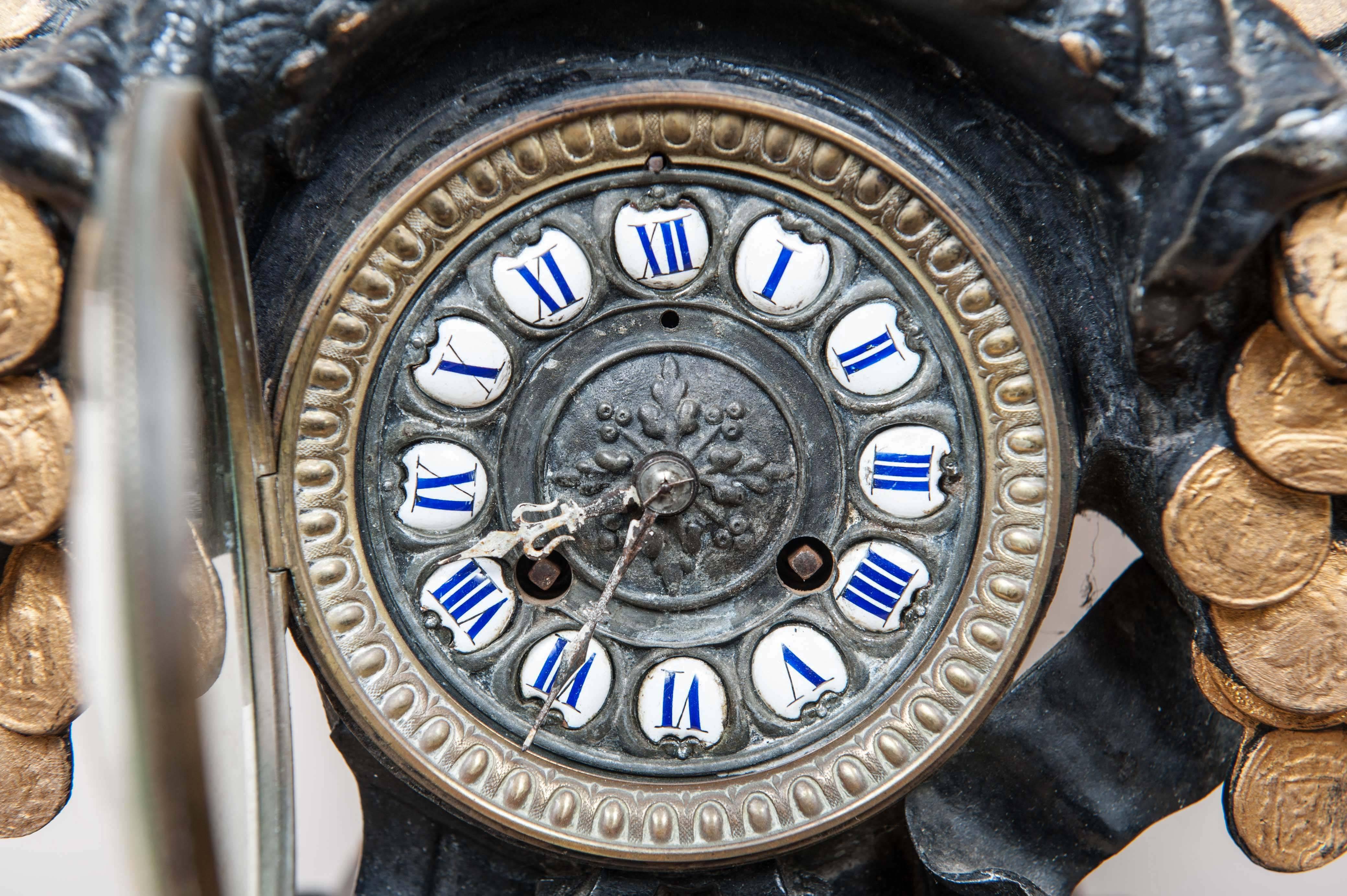 French Art Nouveau Clock by Arthur Waagen For Sale