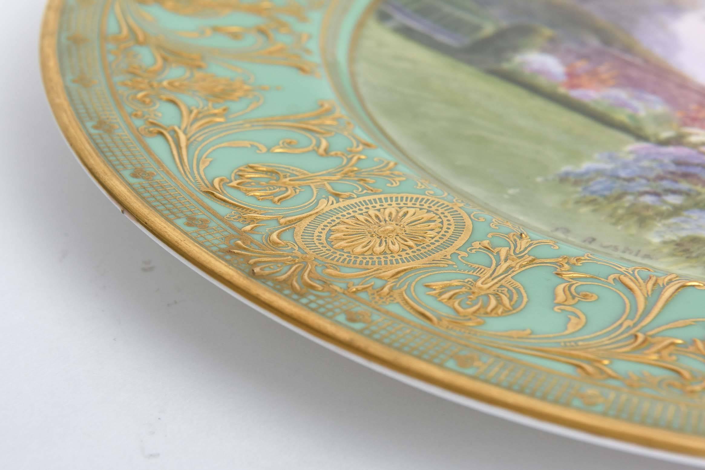 Porcelain Fantastic Cabinet Plate, Royal Worcester Painted by Raymond Rushton, circa 1927
