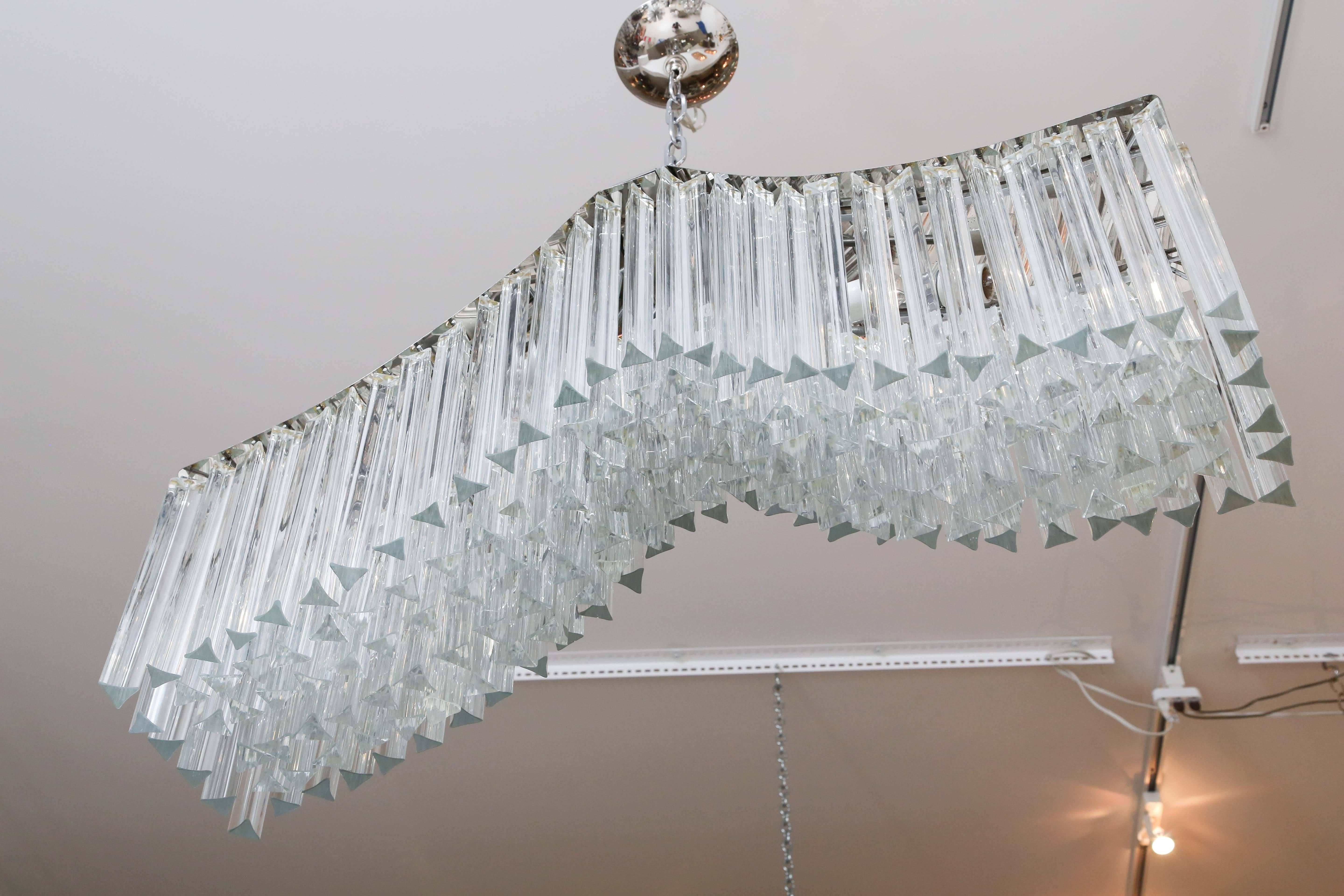 Late 20th Century Camer Glass Pagoda Chandelier