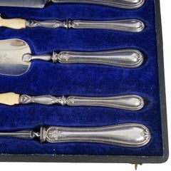 Set of 5 Piece Silver Serving, France By Eugène François Queillé
