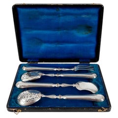 Set of 4 Piece Silver Serving, France By Philippe Berthier, 1841-1851