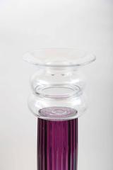 Set of Three Colored Art Glass Votives