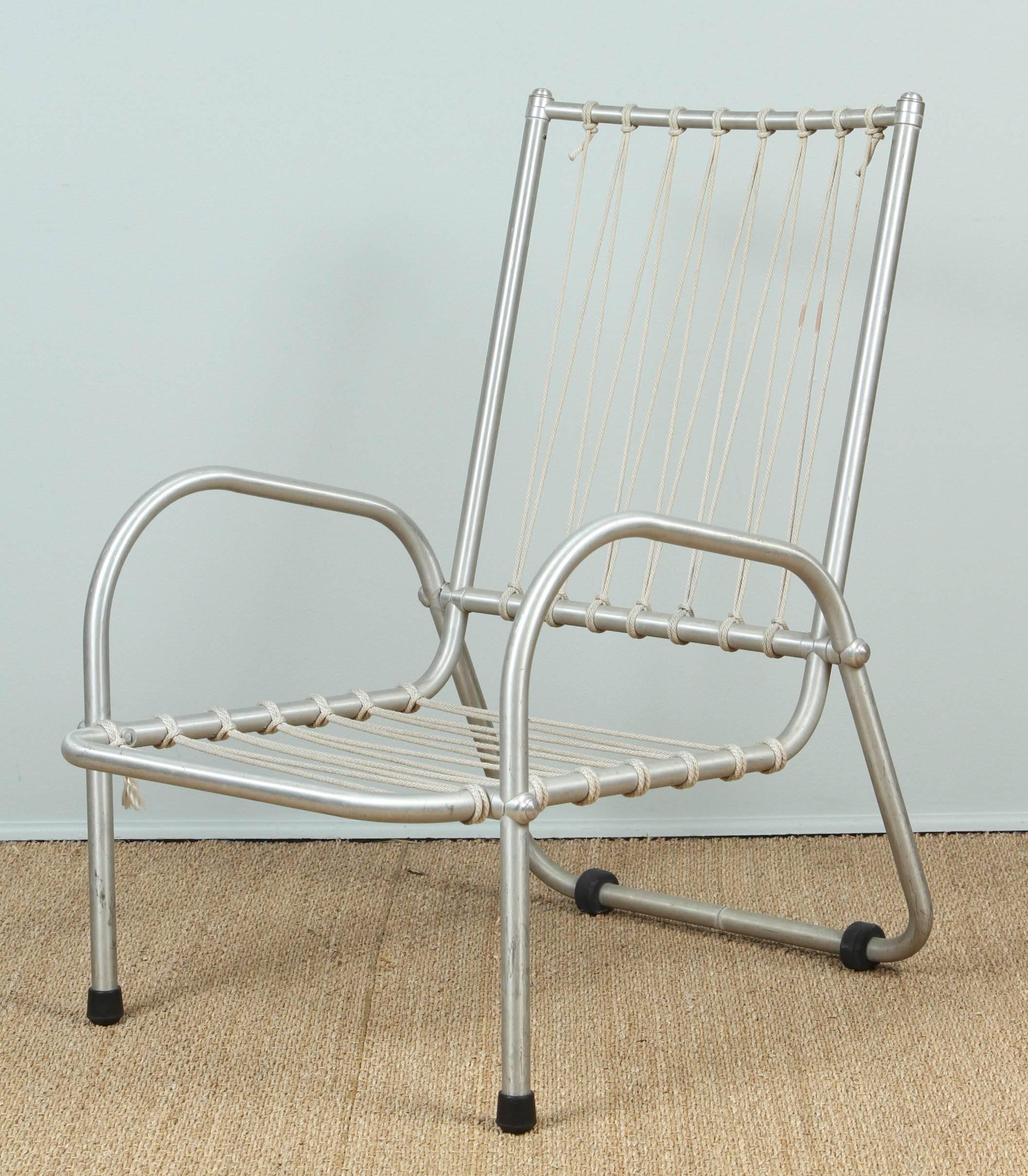 Pair of Warren McArthur Aluminum Chairs In Good Condition In Los Angeles, CA