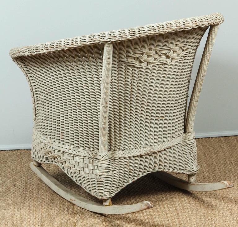 Antique Wicker Chair and Rocker For Sale at 1stdibs