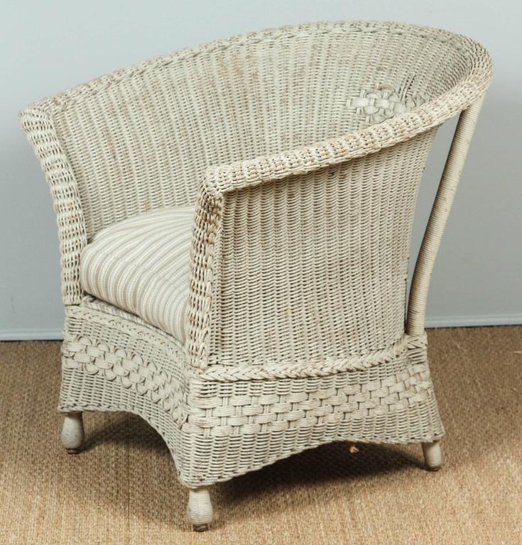 Antique Wicker Chair and Rocker For Sale at 1stdibs