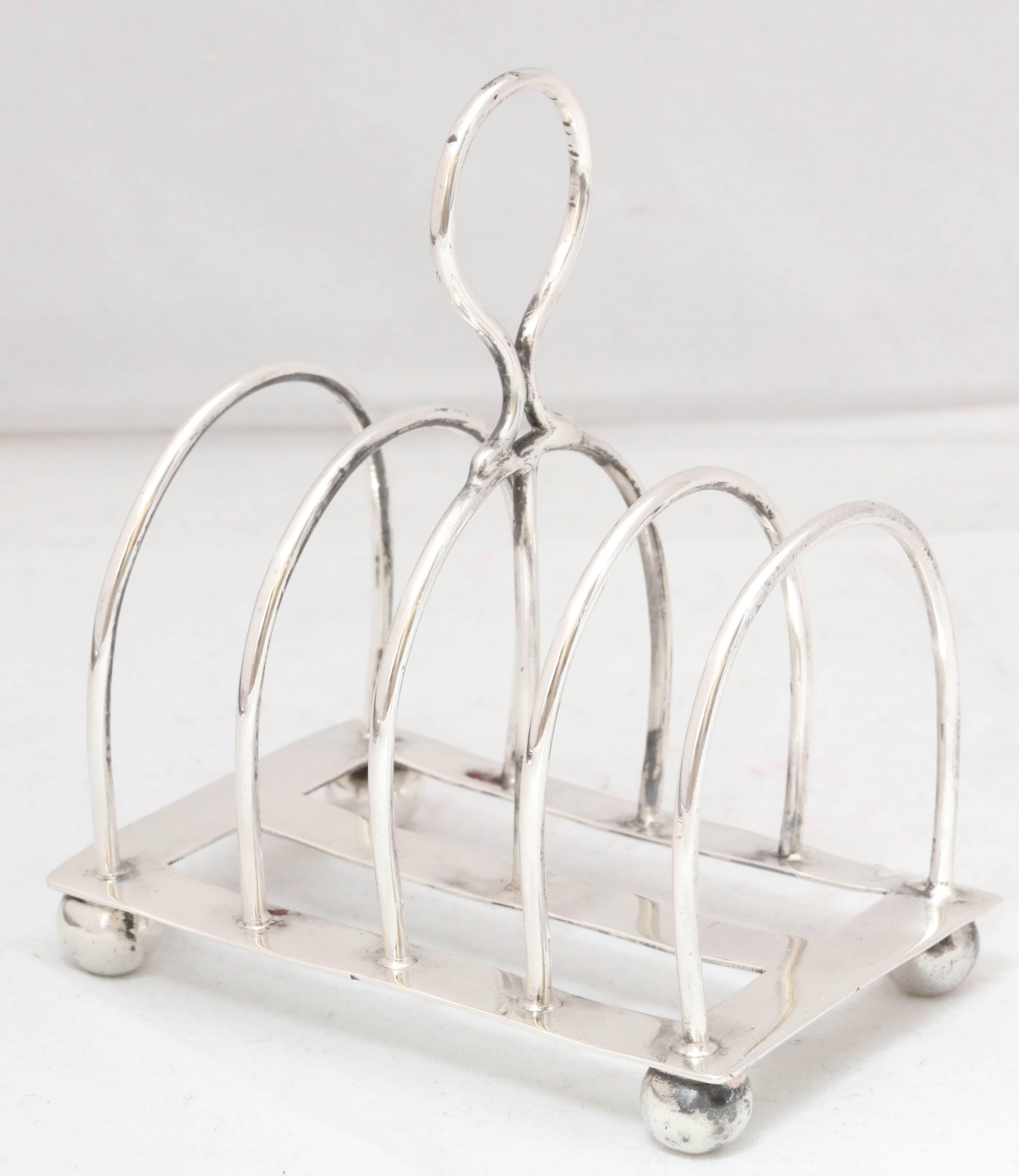 Late 19th Century Victorian Sterling Silver Toast Rack