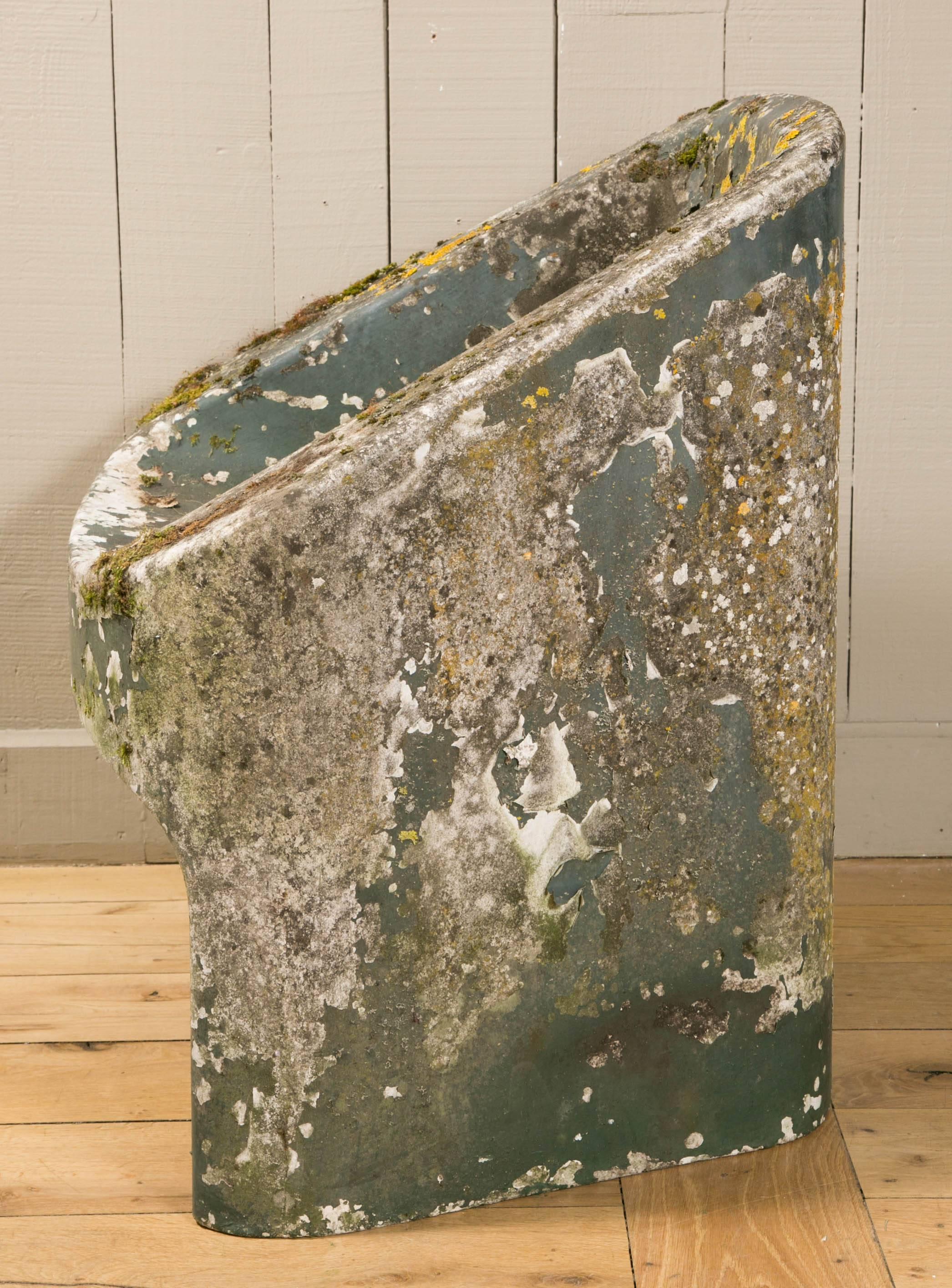 Mid-20th Century Rare Garden Chair in Painted Concrete by Willy Guhl for Eternit, circa 1960