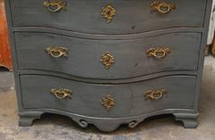 Swedish Early 19th Century Pine Chest with Later Grey Paint and Three Drawers