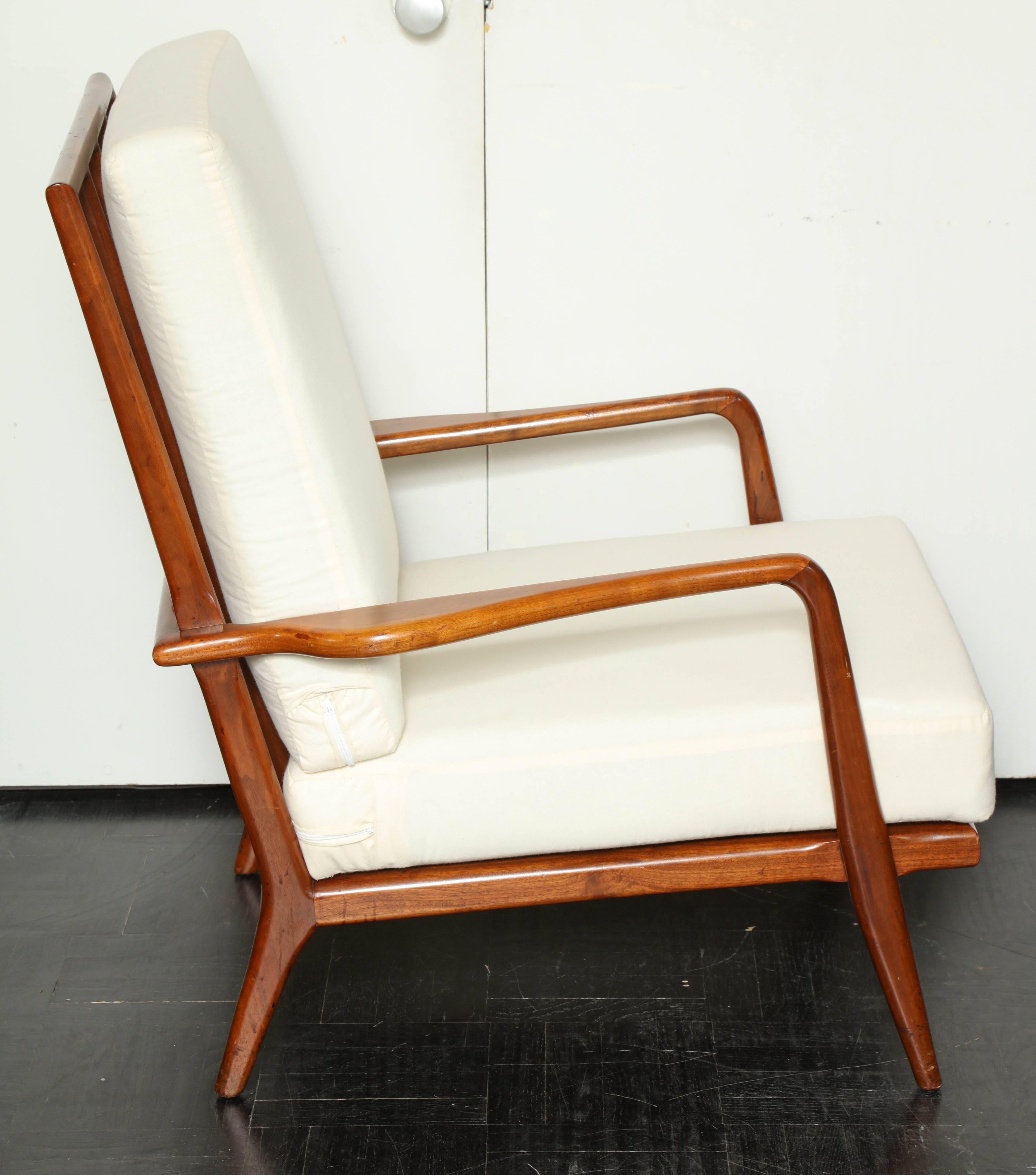 Mid-20th Century Walnut Armchair 'Mel Smilow' In Good Condition For Sale In New York, NY
