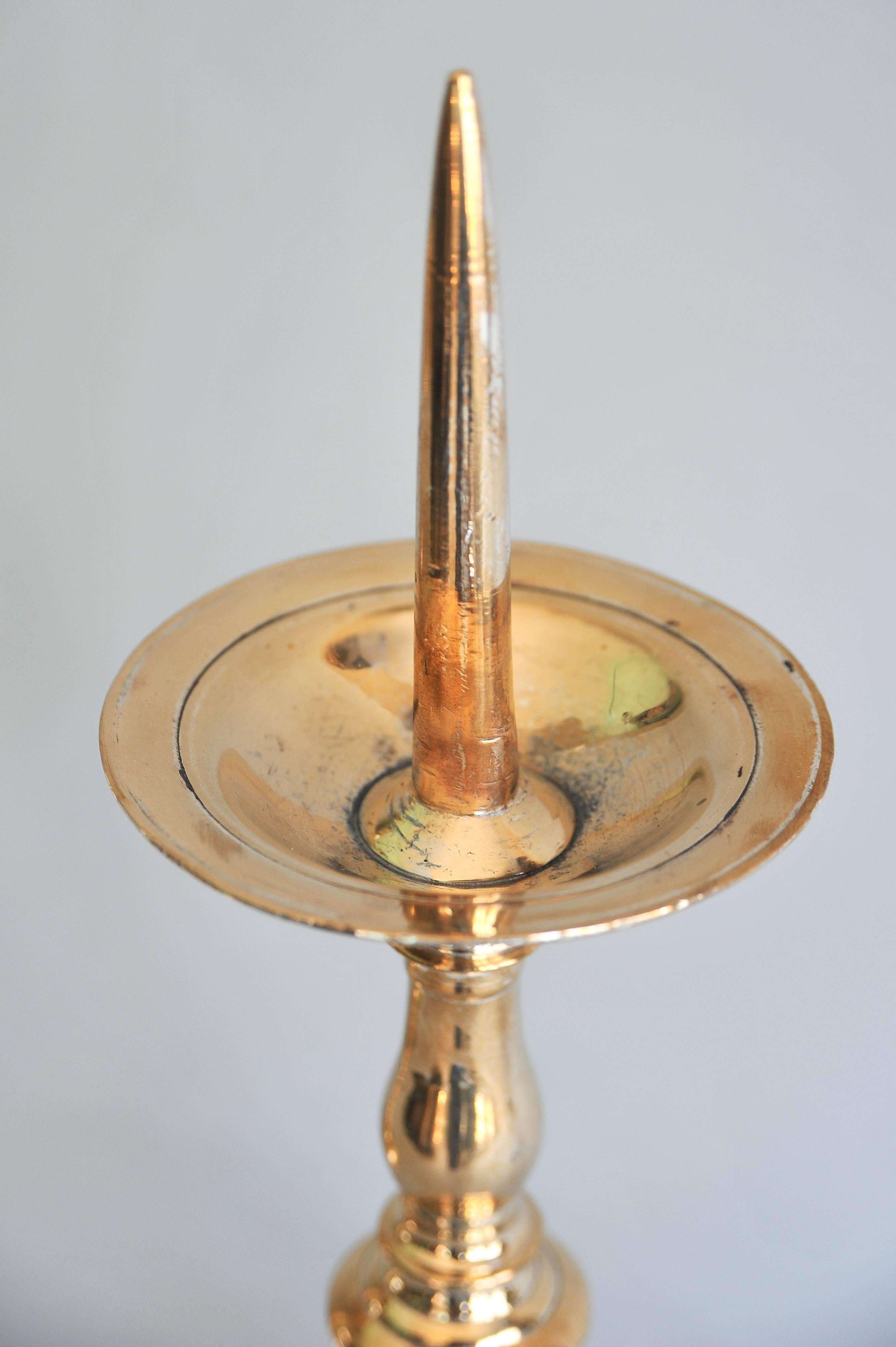 Large Pair of 17th Century German Pricket Candlesticks In Excellent Condition In London, GB