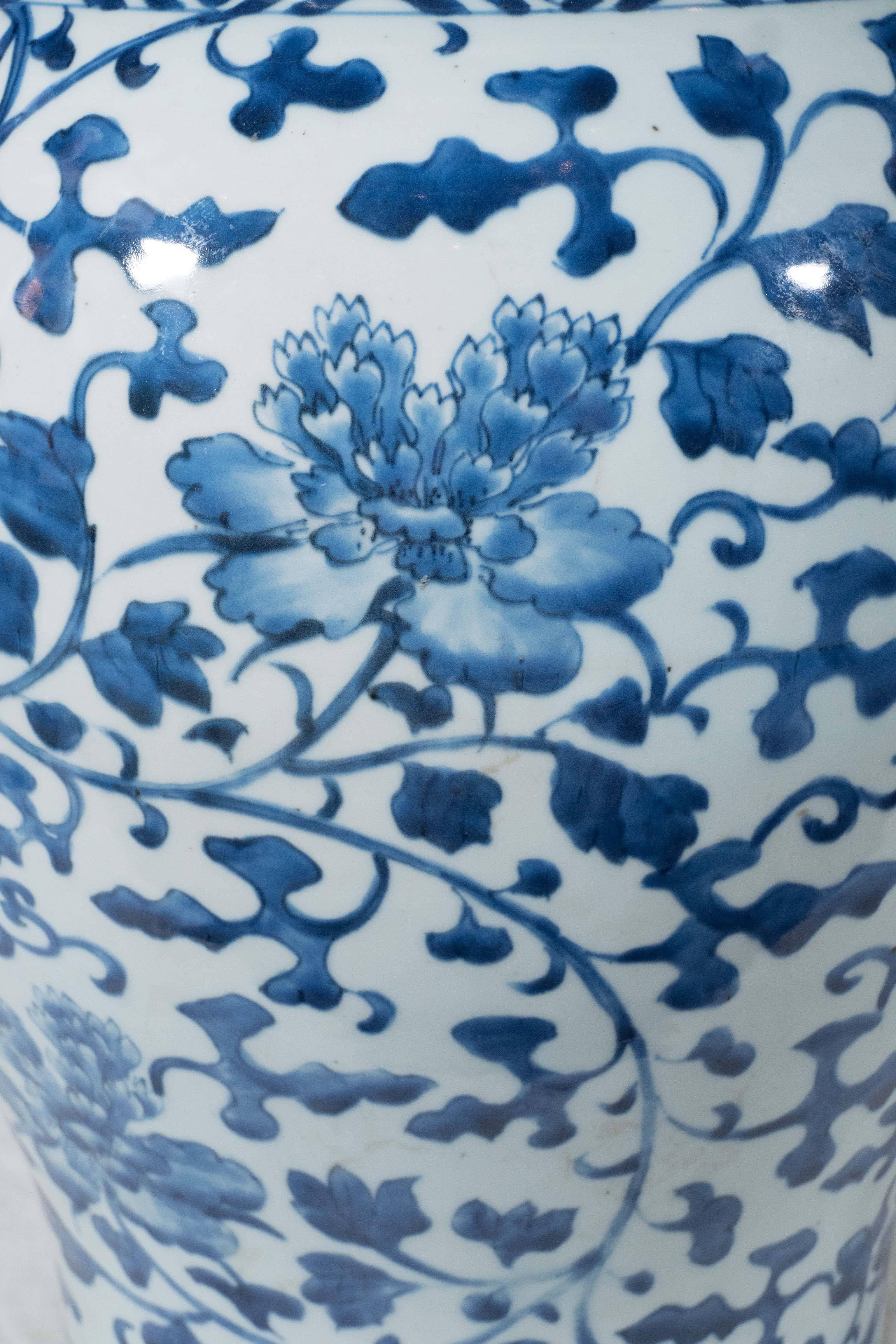 18th Century Antique Blue and White Chinese Porcelain Ginger Jars