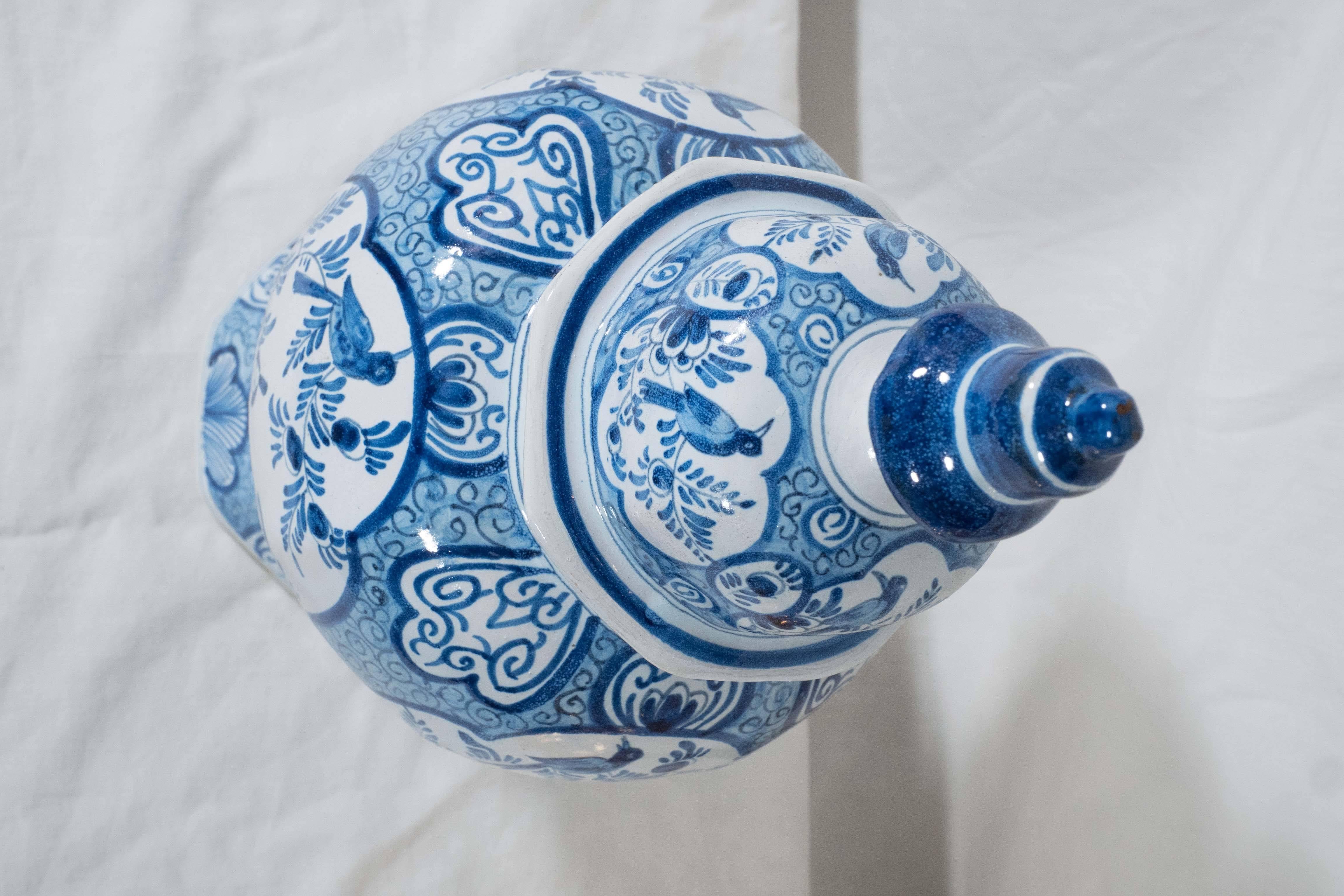 Pair Delft Blue and White Vases 2