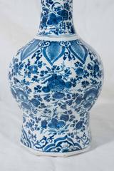 Pair of Blue and White Dutch Delft Vases