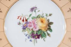 Old Paris Dishes with Hand-Painted Flowers, Set of 12