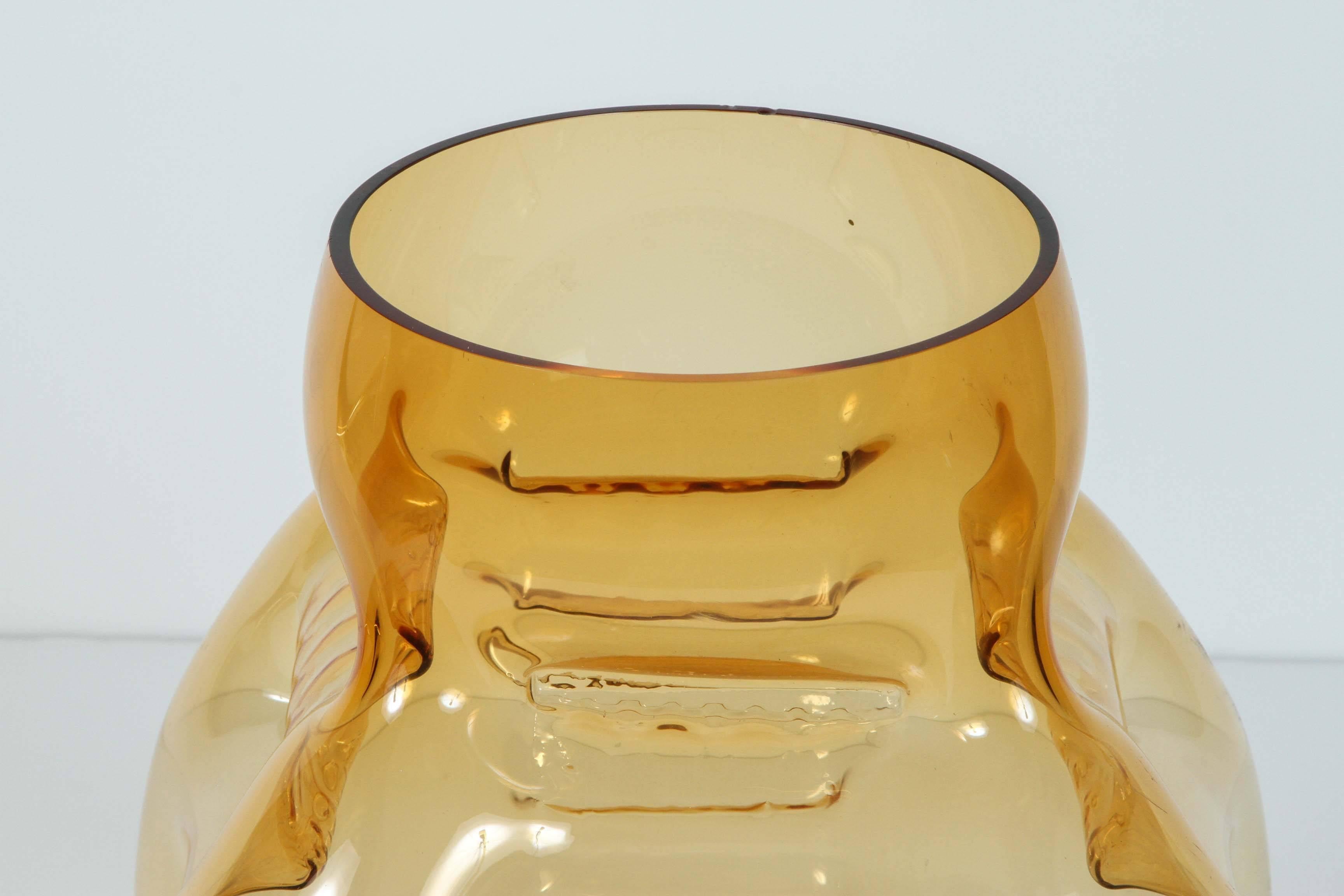 Mid-Century Modern Monumental Toni Zuccheri Glass Vase