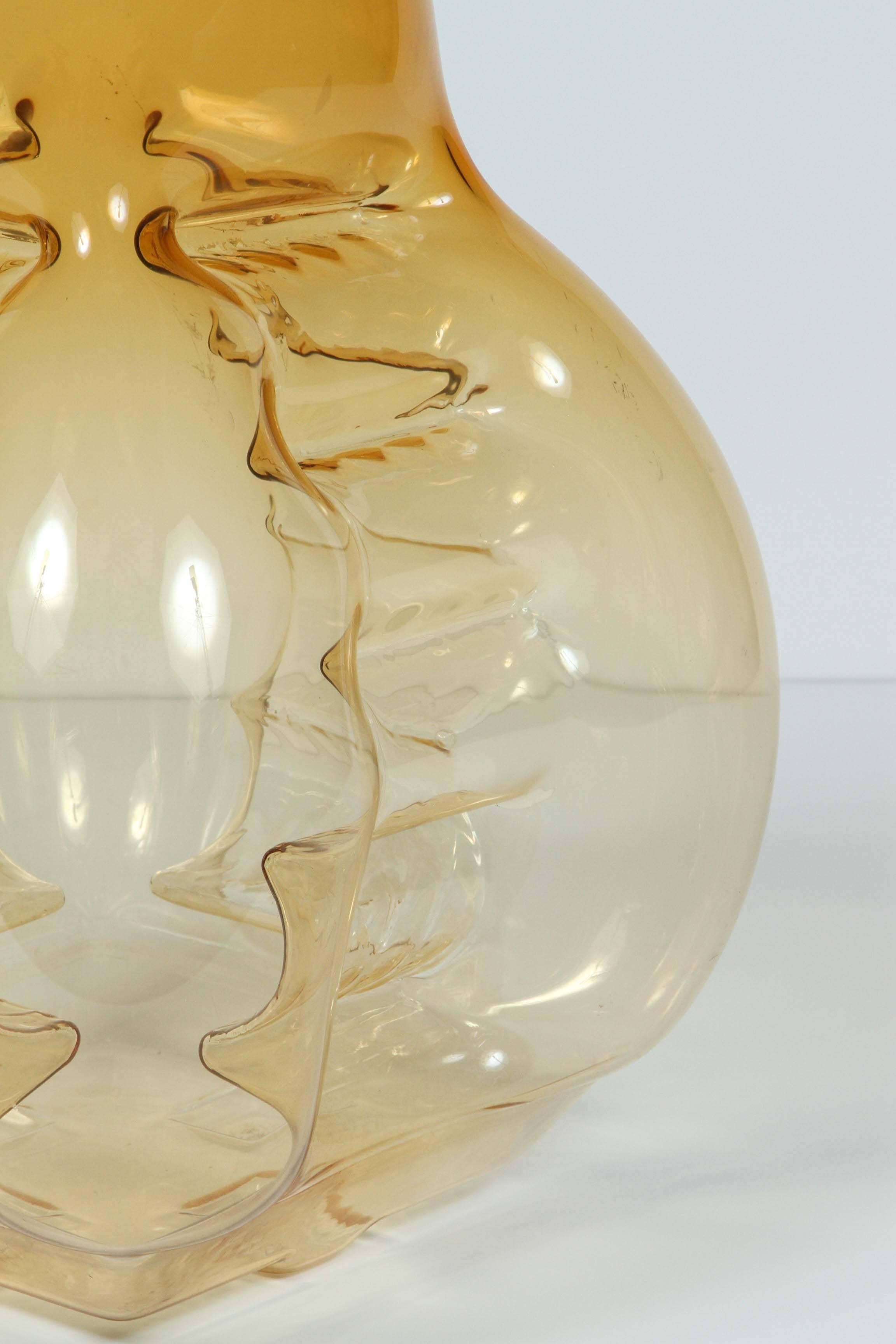 Monumental Toni Zuccheri Glass Vase In Good Condition In Los Angeles, CA