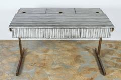 Paul Marra Writing, File Desk in Gray Zebra Finish