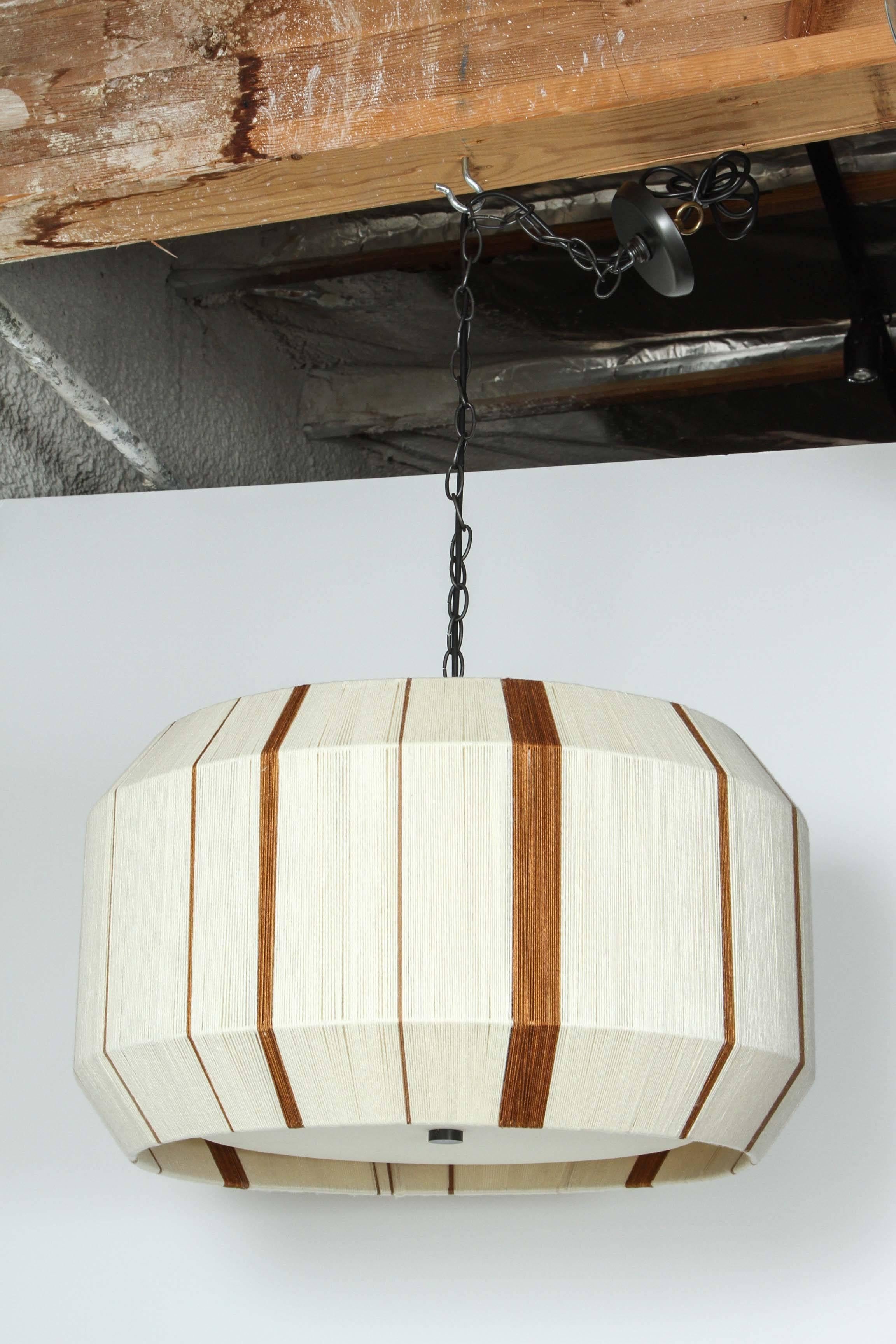 Paul Marra Hand-Dyed String Pendant - Chandelier In Excellent Condition For Sale In Los Angeles, CA