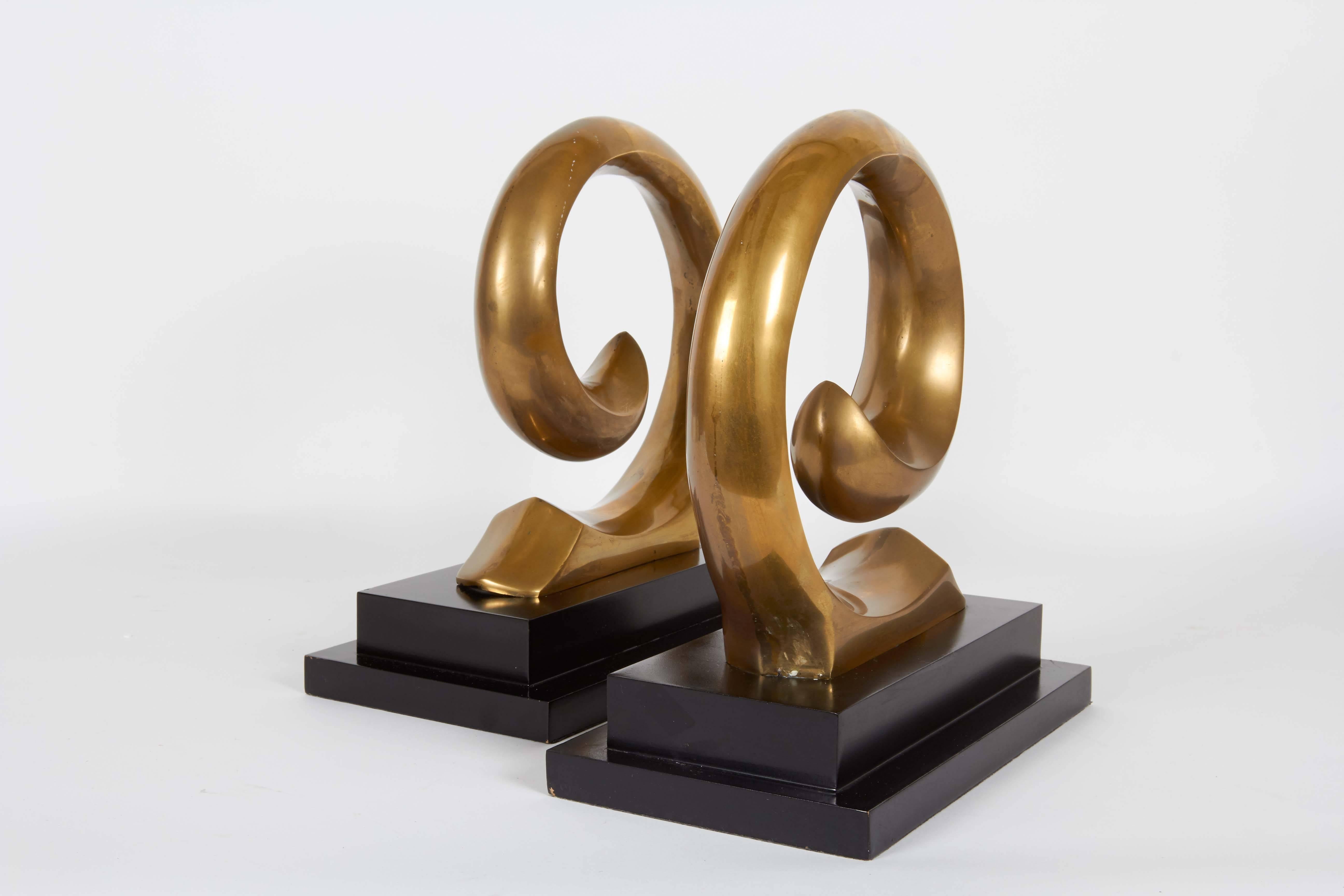 American Rare Pierre Cardin Logo Sculptural Bookends