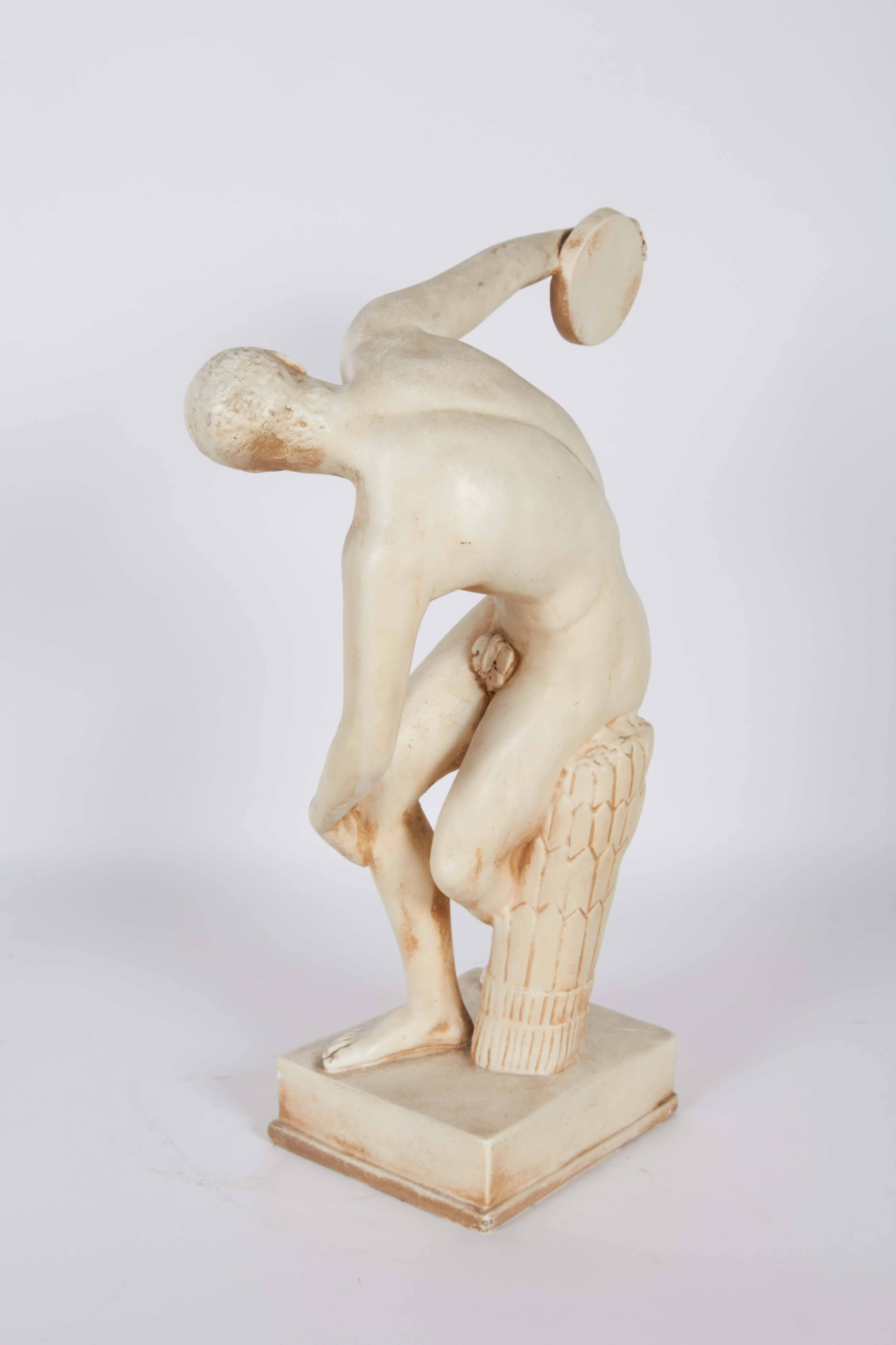 Cast Sculpture of Discus Thrower in Resin