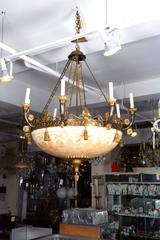 Empire Style Ten-Light Chandelier