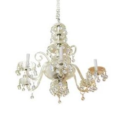 French 1960s Six-Light Crystal Chandelier 11