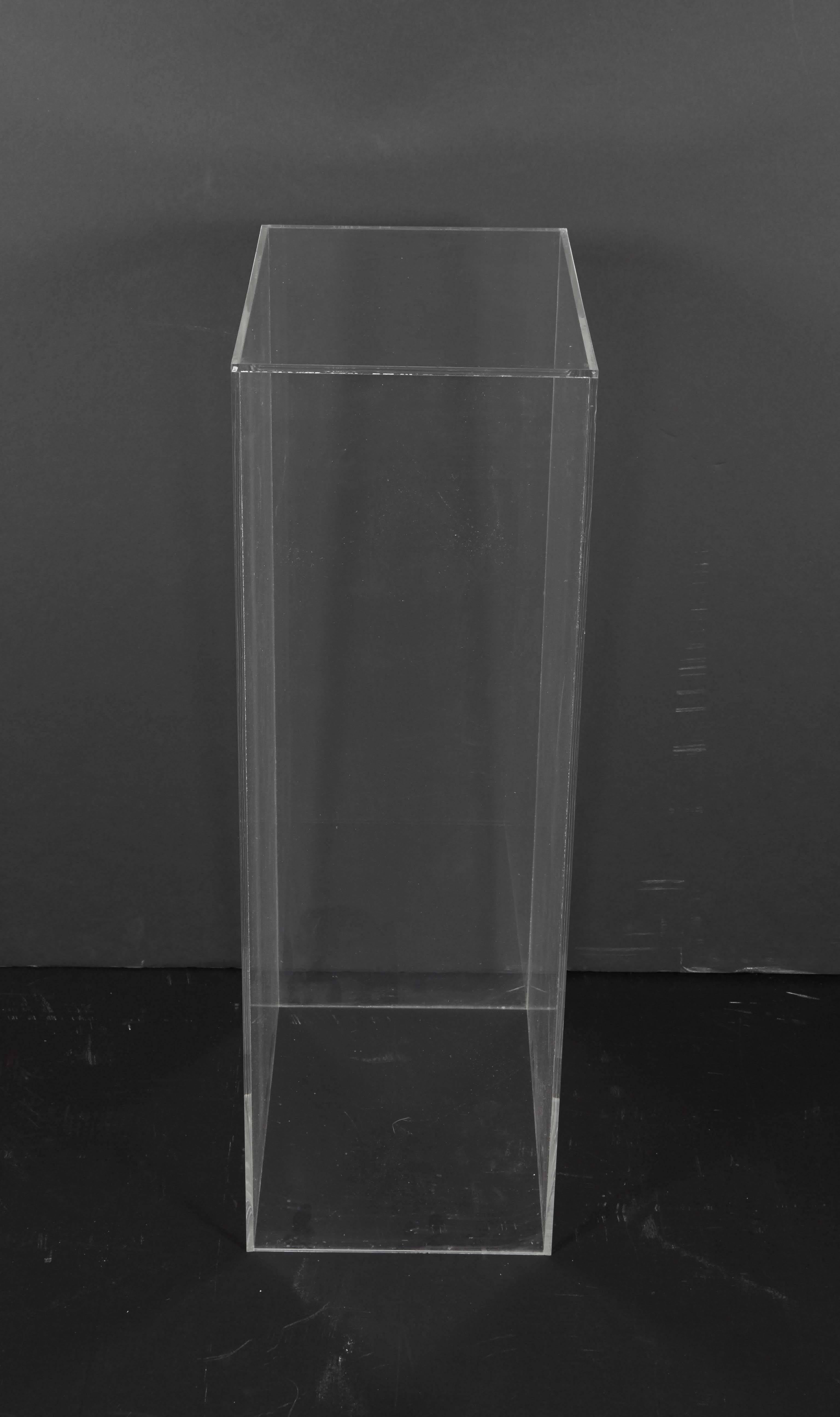clear pedestals