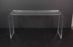 Waterfall Console in Lucite