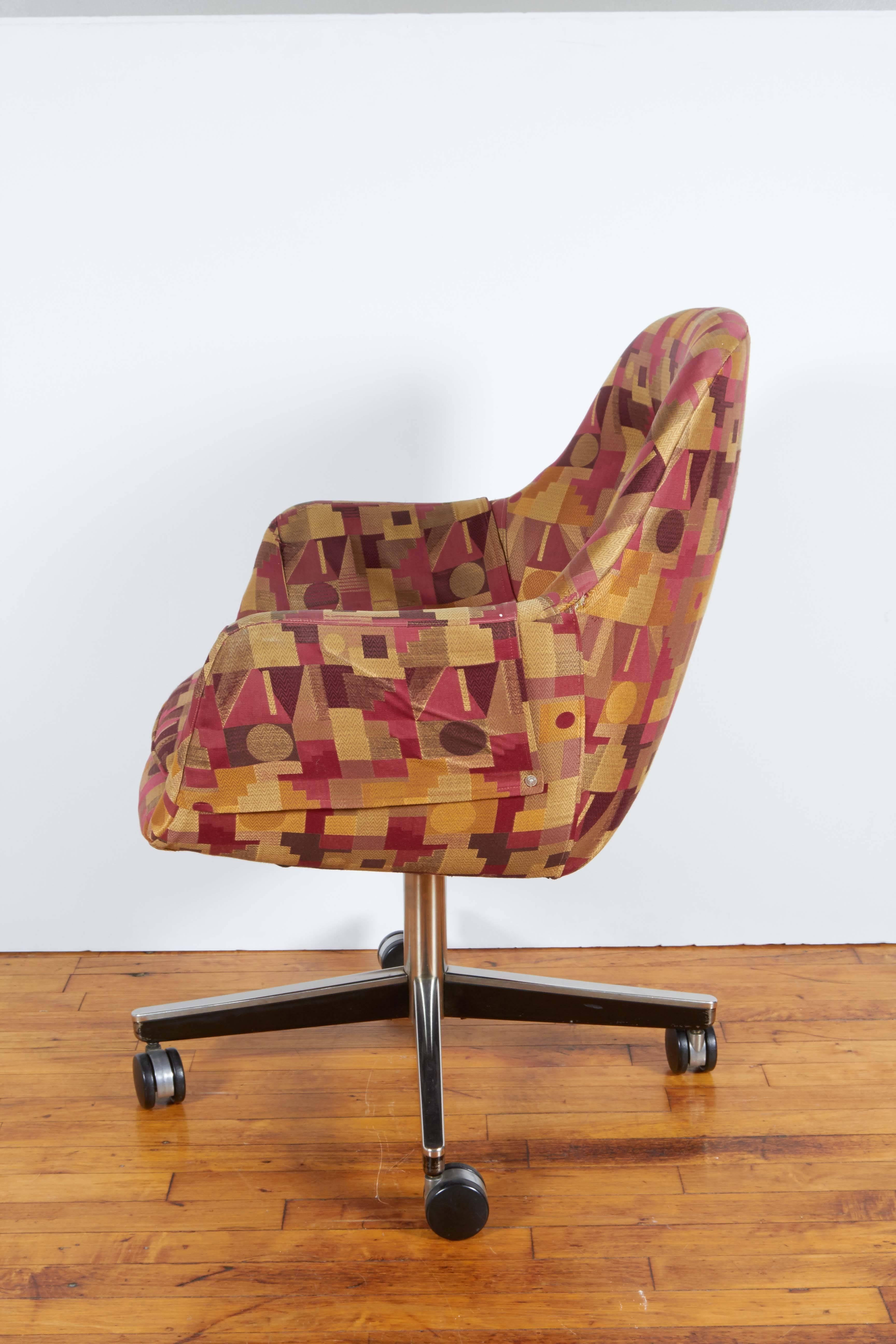 patterned desk chair