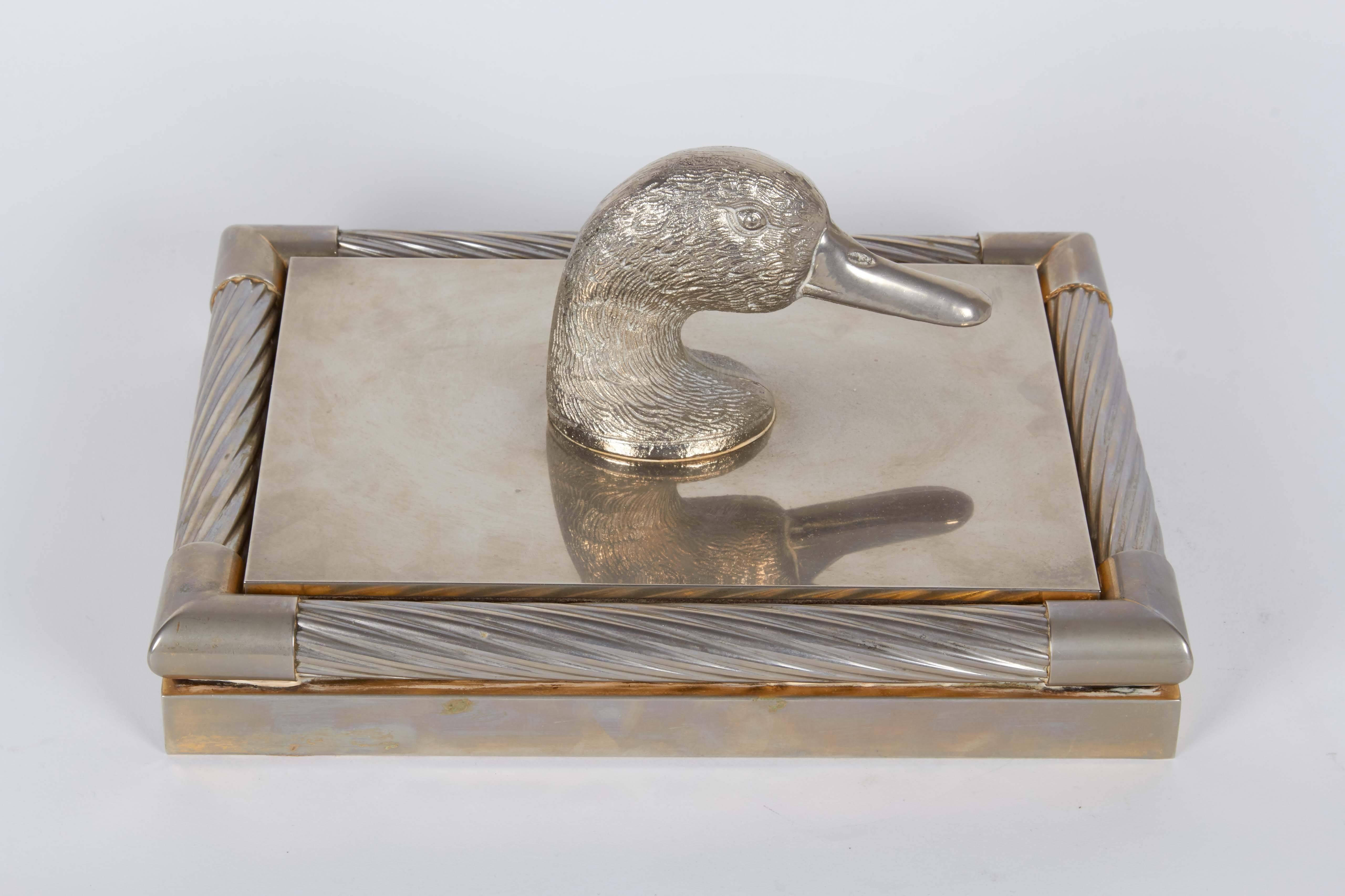 Decorative Lidded Box with Duck Finial 1