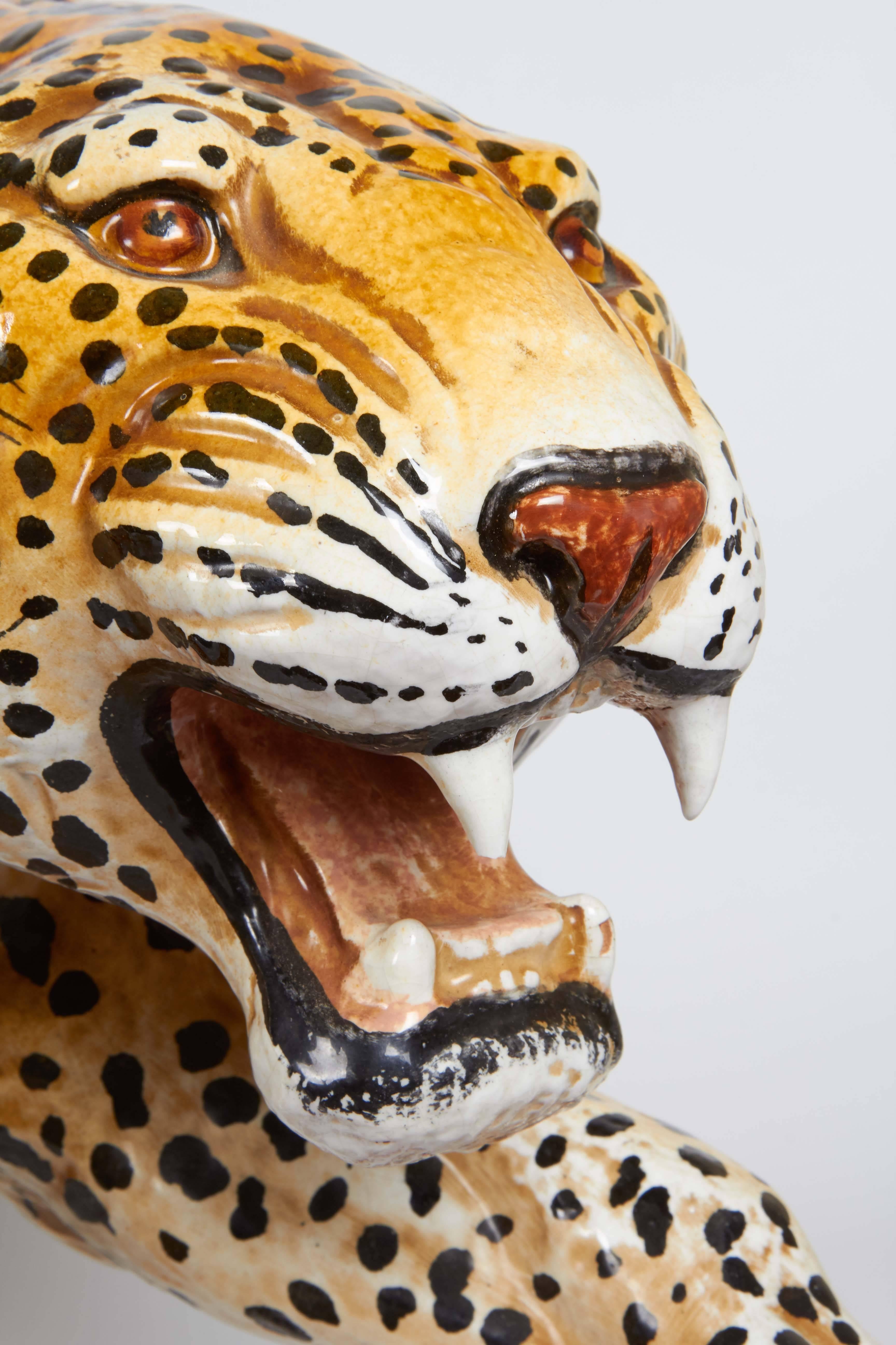 Italian Glazed Ceramic Leopard 3