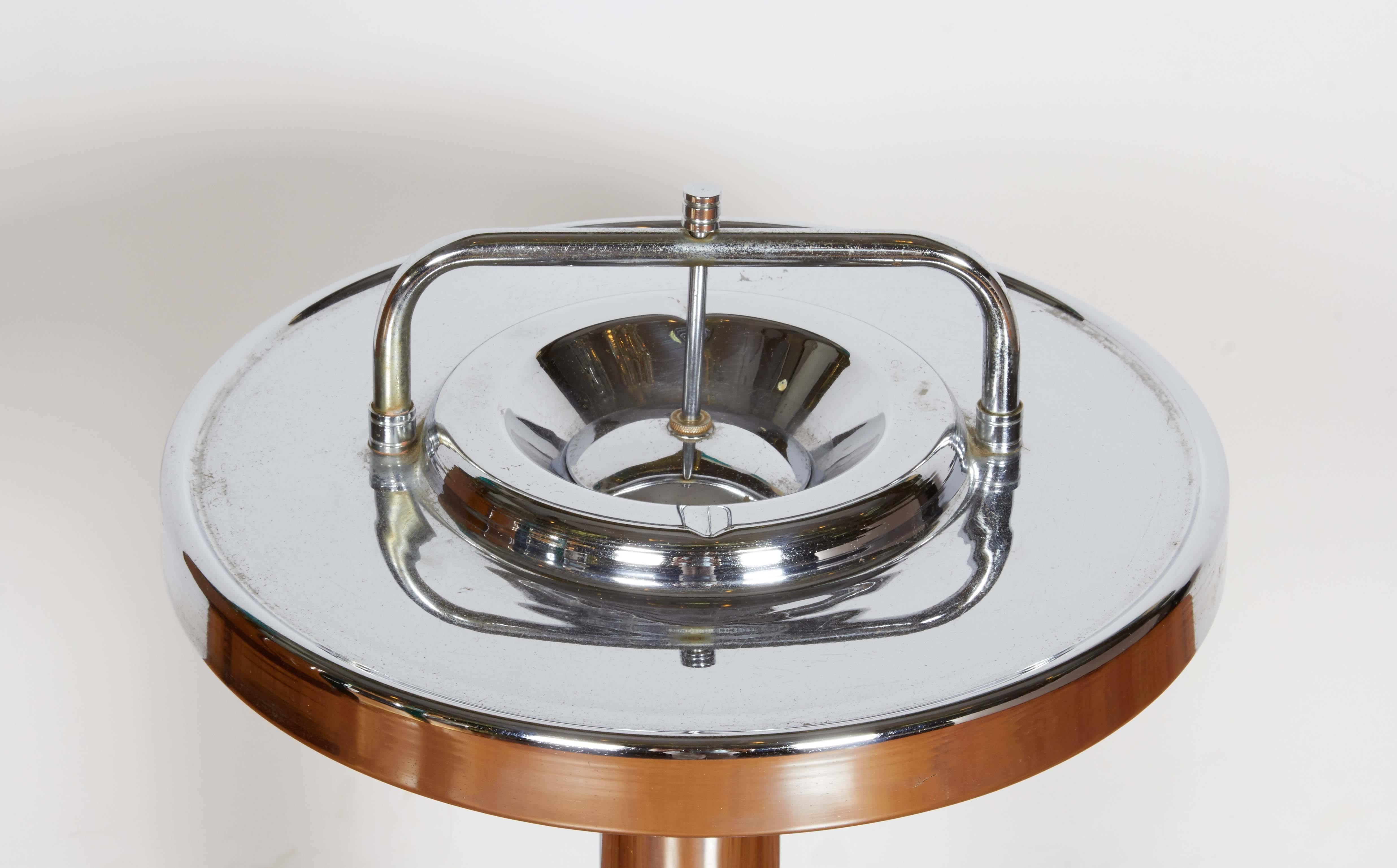 Mid-20th Century French Art Deco Ashtray in Chrome