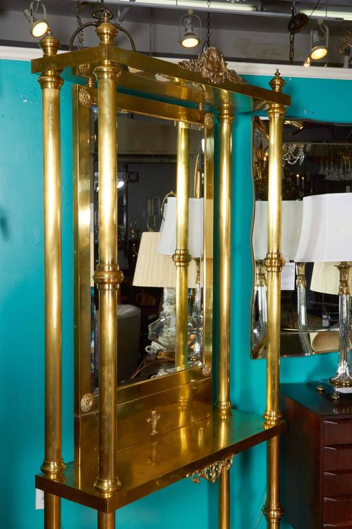 Victorian Brass Hall Tree with Mirror at 1stDibs victorian hall tree