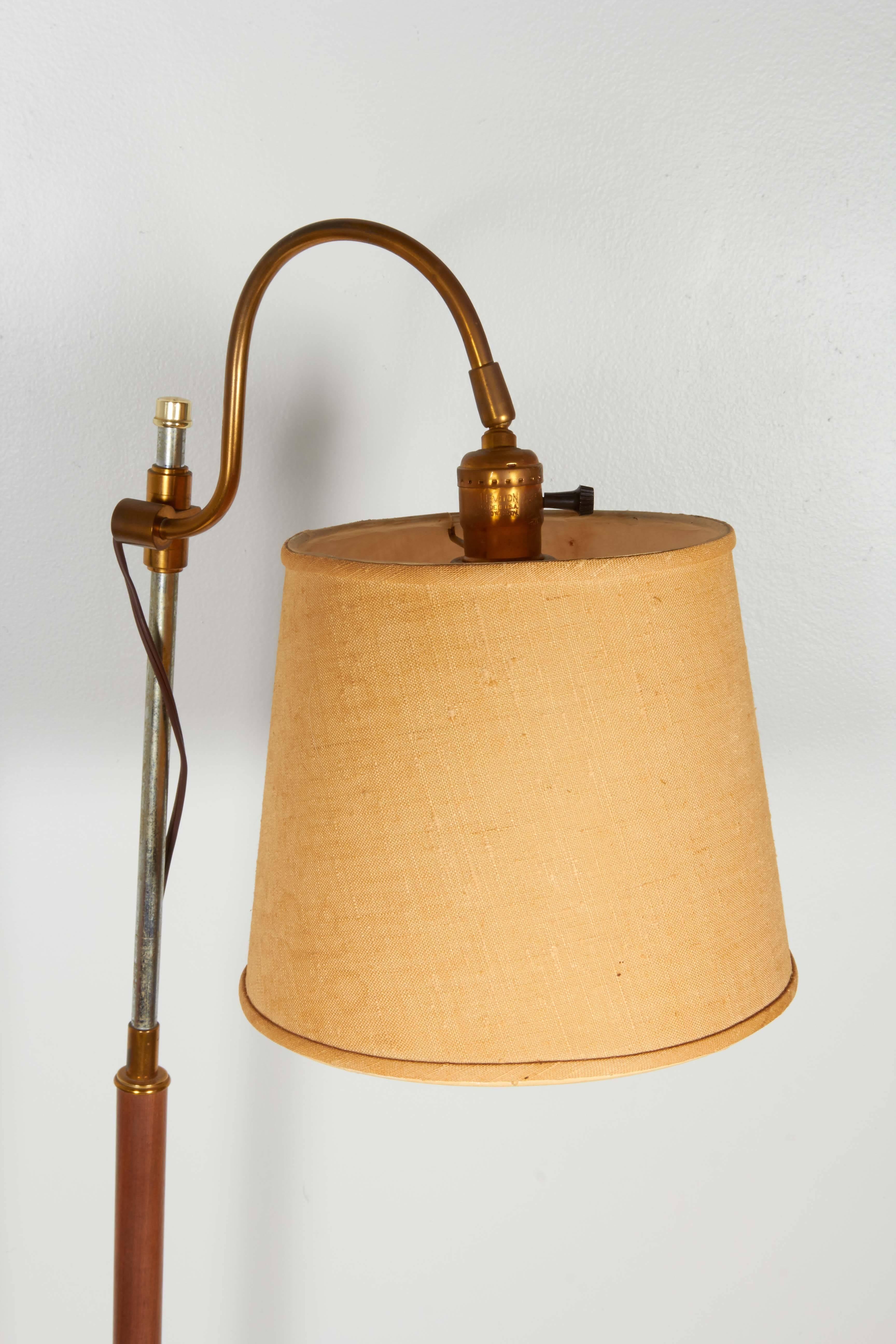 Mid-Century Modern Adjustable Lantern Floor Lamp with Wood Base