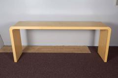 Mid-Century Waterfall Console with Crackle Finish