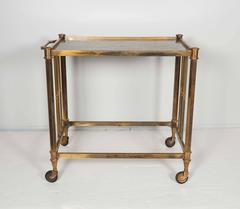 Mastercraft Brass Rolling Bar Cart