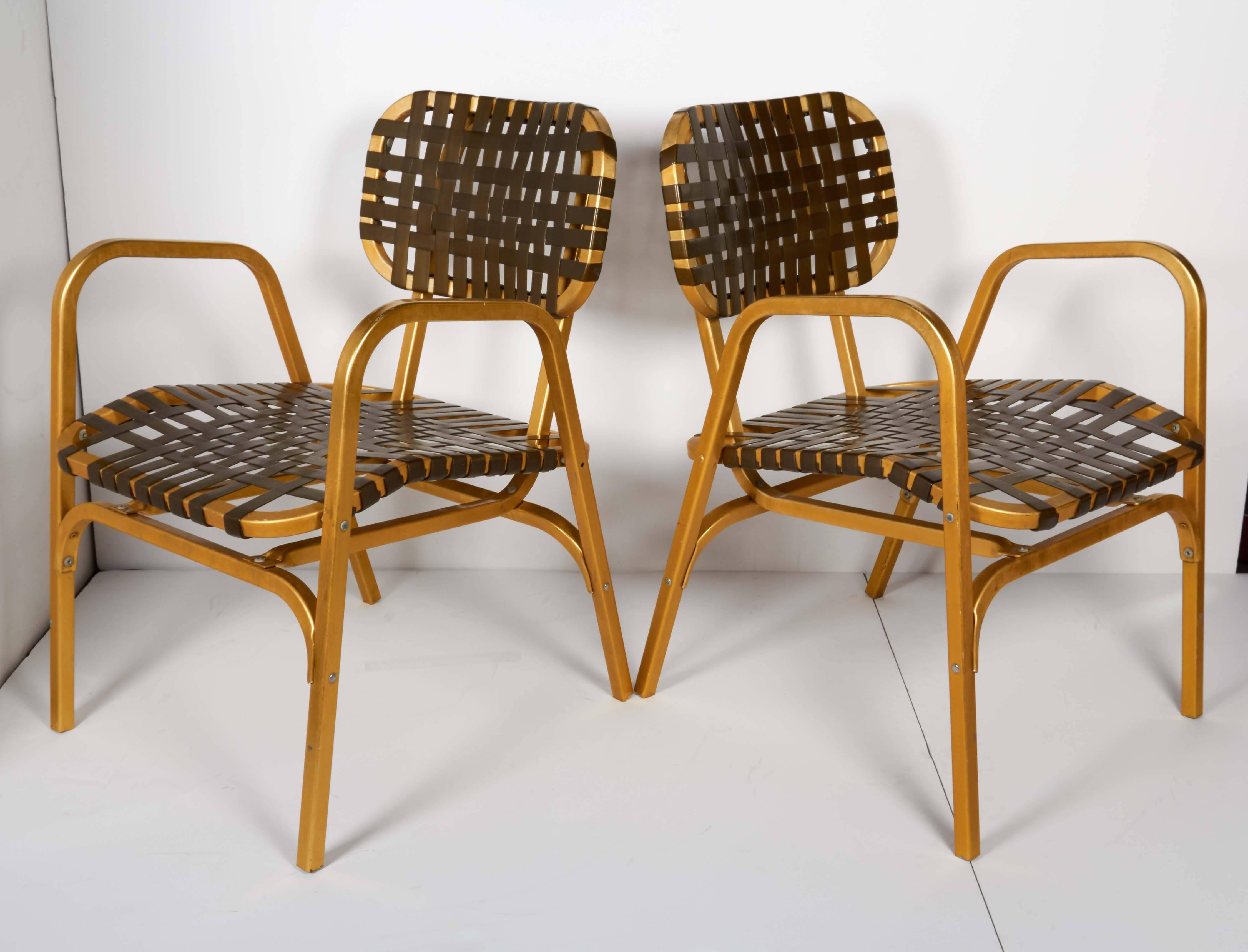 American Pair of 1950's Mid-Century Modern Leisure Garden or Patio Chairs