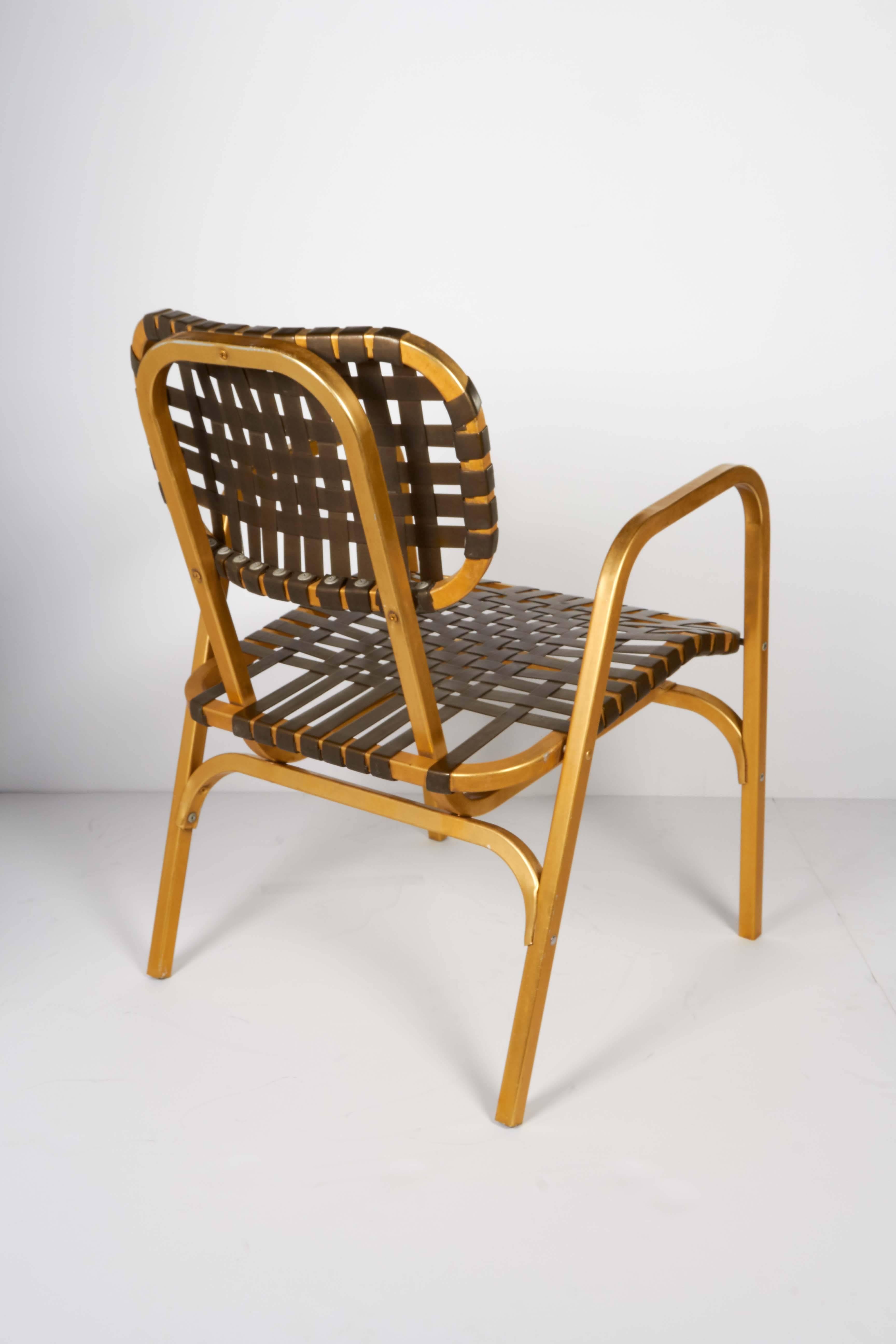 Aluminum Pair of 1950's Mid-Century Modern Leisure Garden or Patio Chairs
