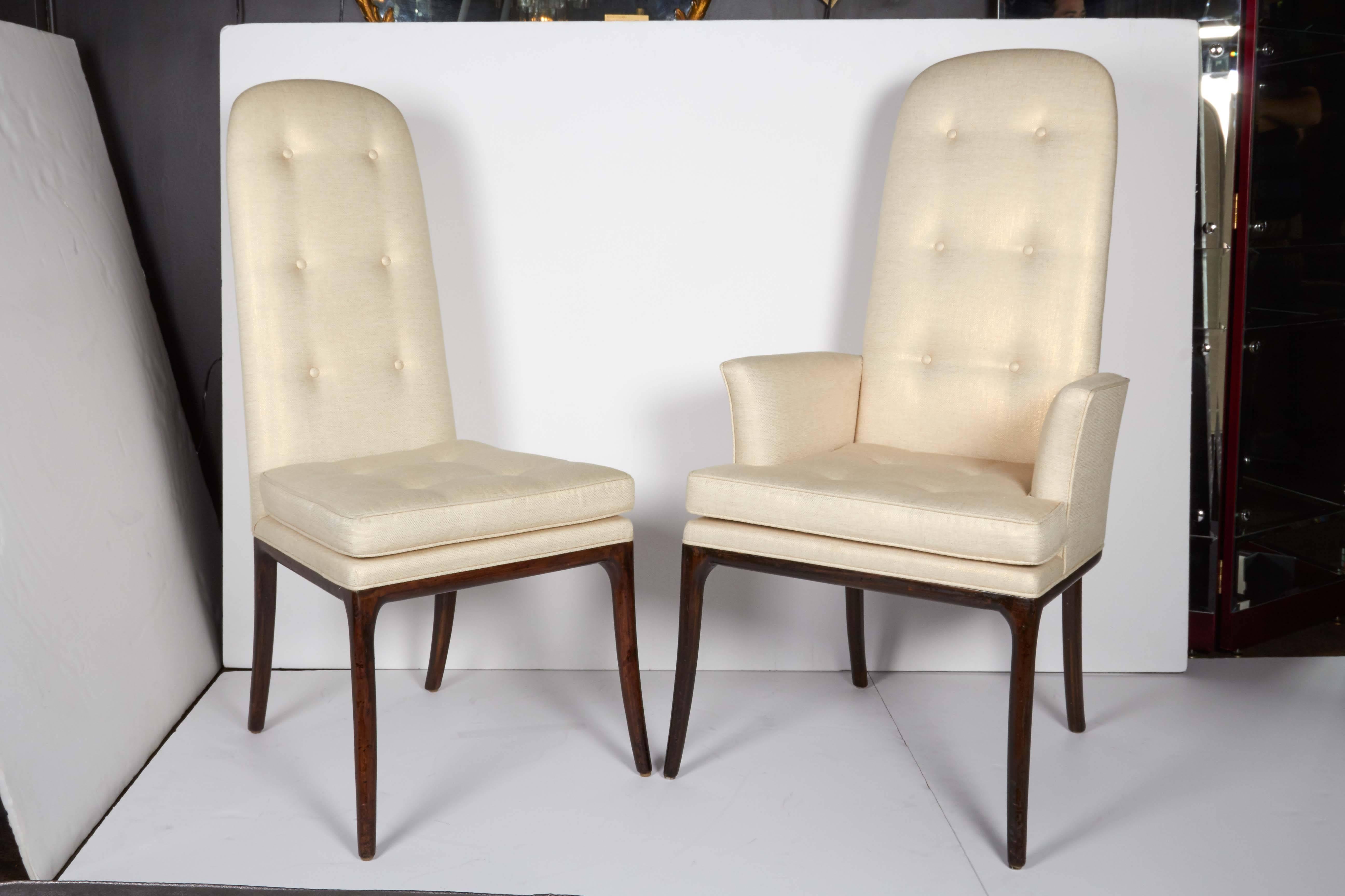 Set of Six Elegant High Back Dining Chairs Designed by Erwin-Lambeth 3