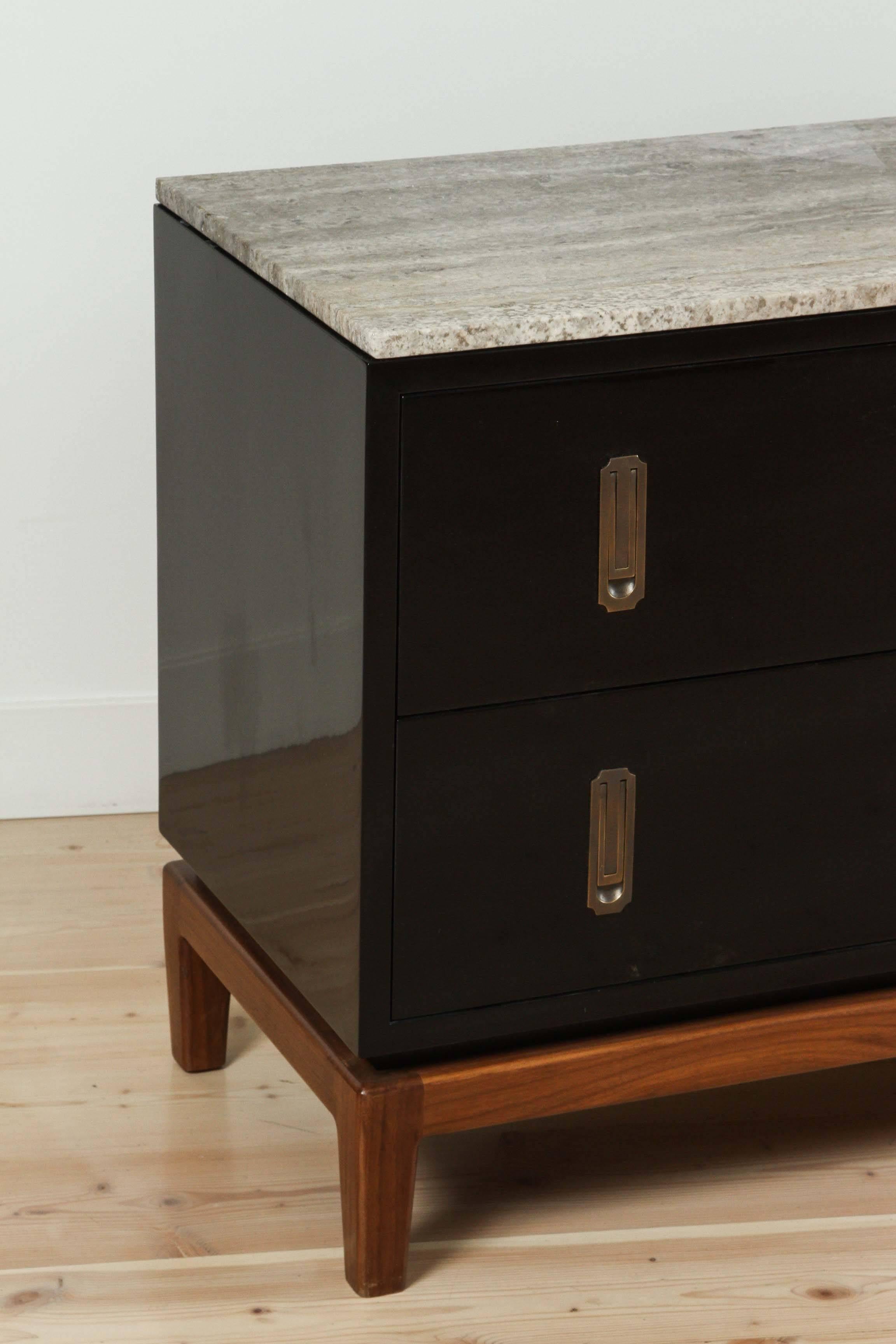 Arcadia Cabinet with Stone Top by Lawson-Fenning In Excellent Condition In Los Angeles, CA