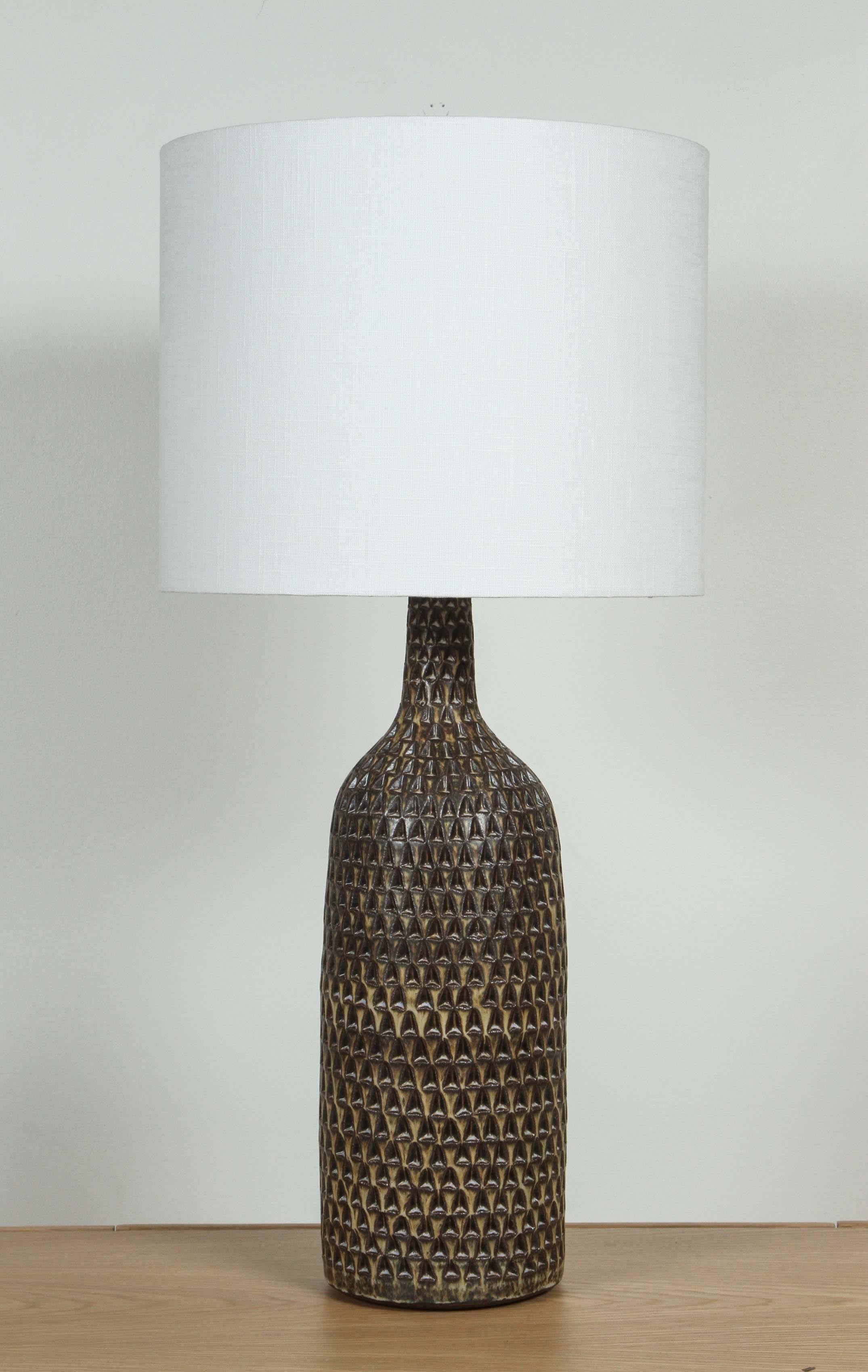 Extra Large Carved Bottle Lamp by Victoria Morris In Excellent Condition In Los Angeles, CA