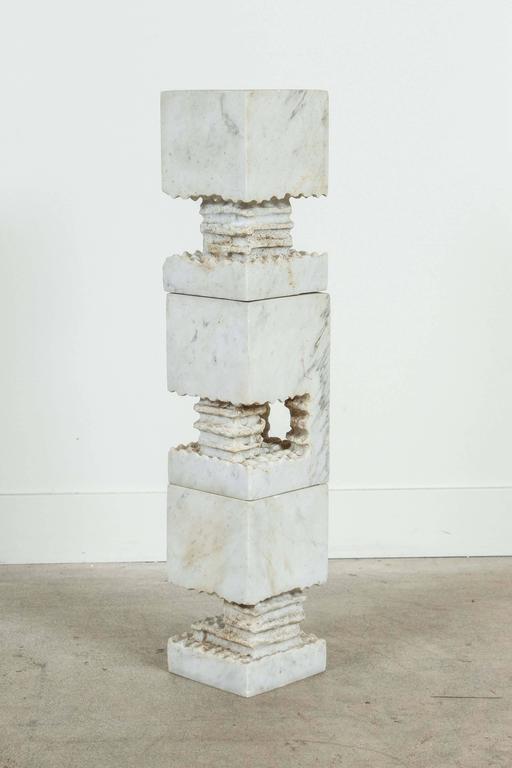Set of Three White Marble Sculptures by Steven Karr at 1stDibs