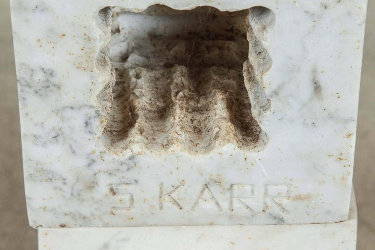 Set of Three White Marble Sculptures by Steven Karr at 1stDibs