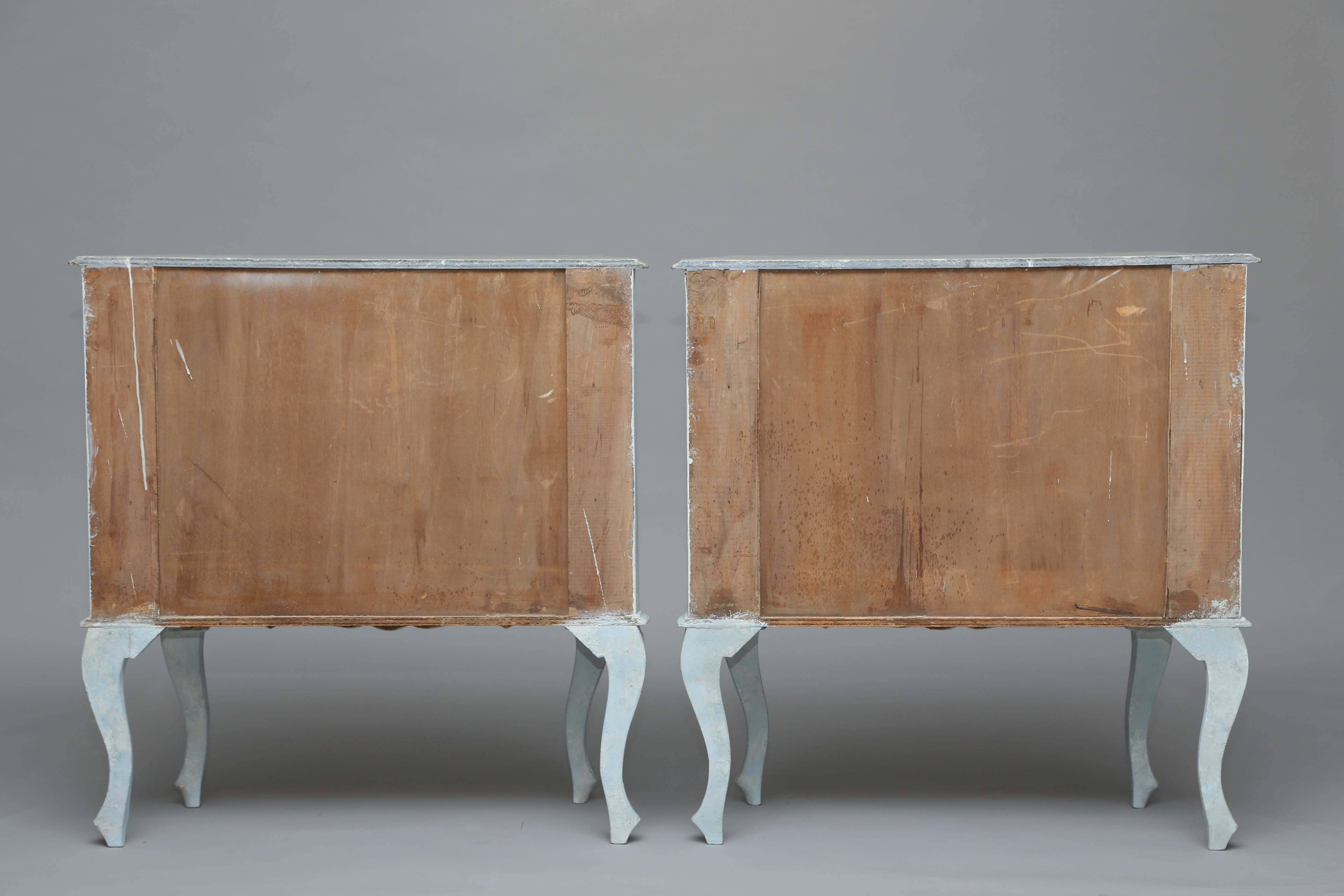 Wood Pair of Italian Painted Night Tables or Side Chests
