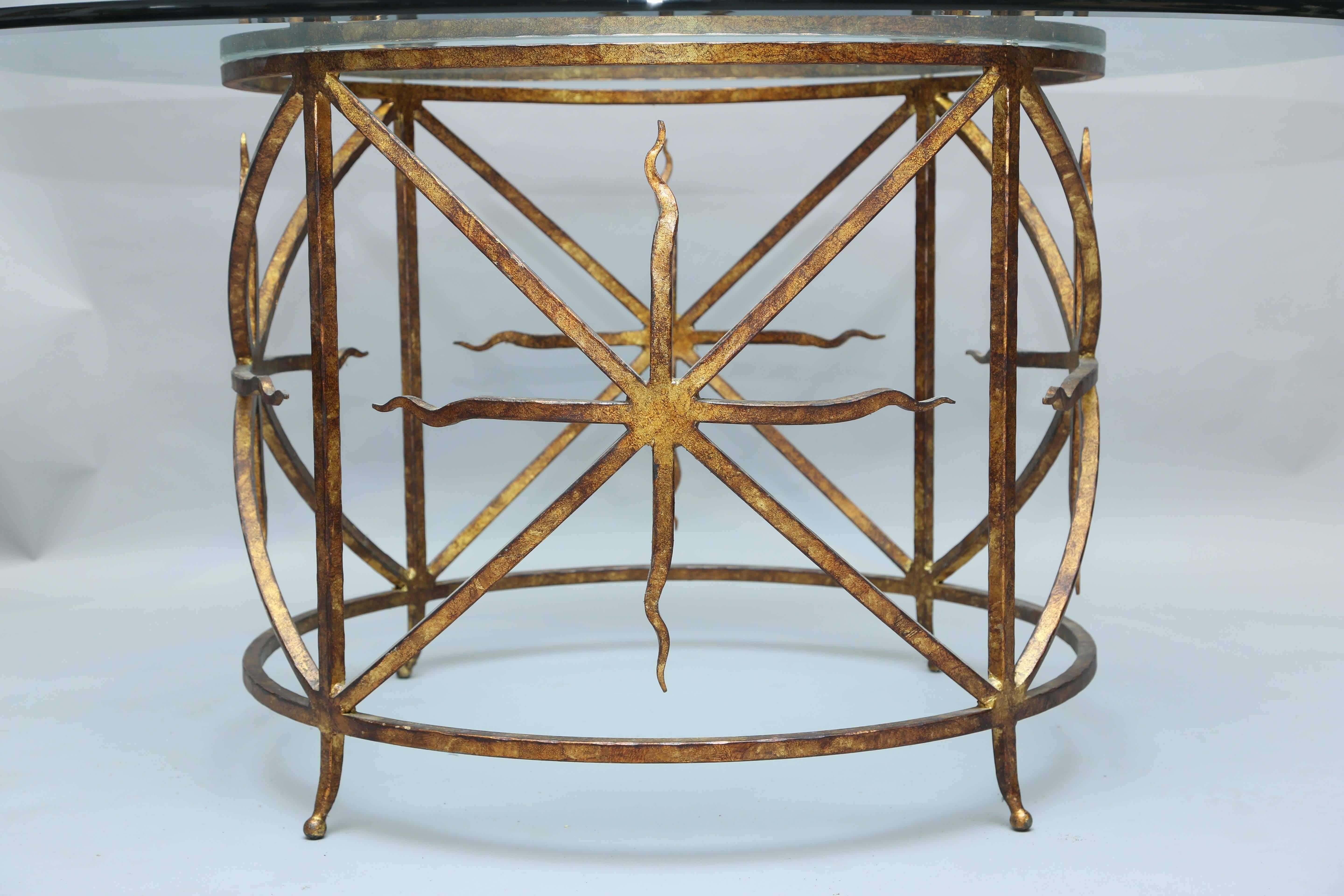 Gilt Gilded Iron Dining Table/Center Table