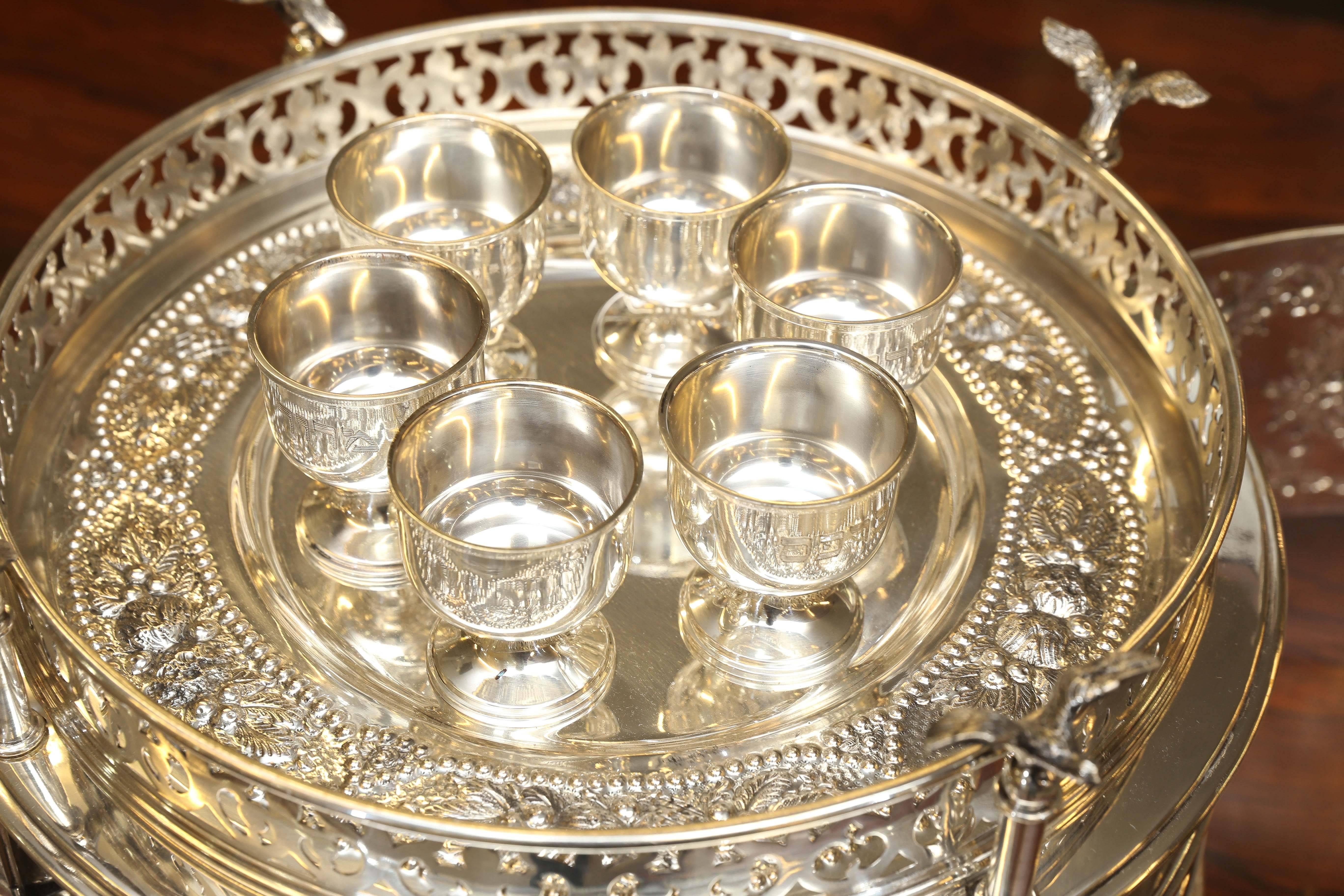 silver plated seder plate